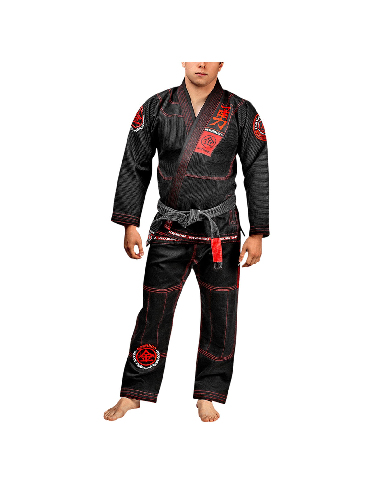 Hayabusa Goorudo 3 Gold Weave Jiu-Jitsu Gi, black, image 3