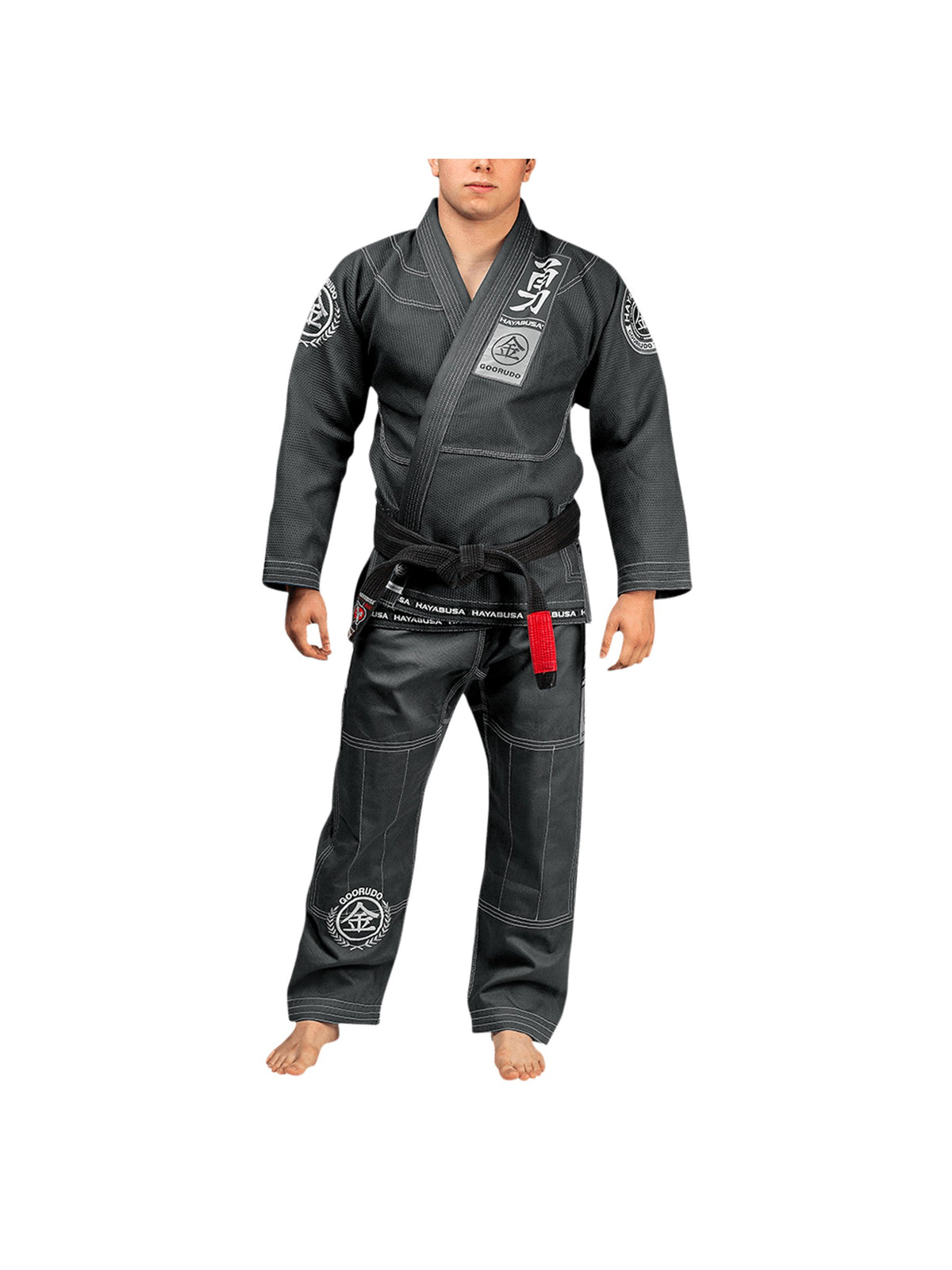 Hayabusa Goorudo 3 Gold Weave Jiu-Jitsu Gi, grey, image 3