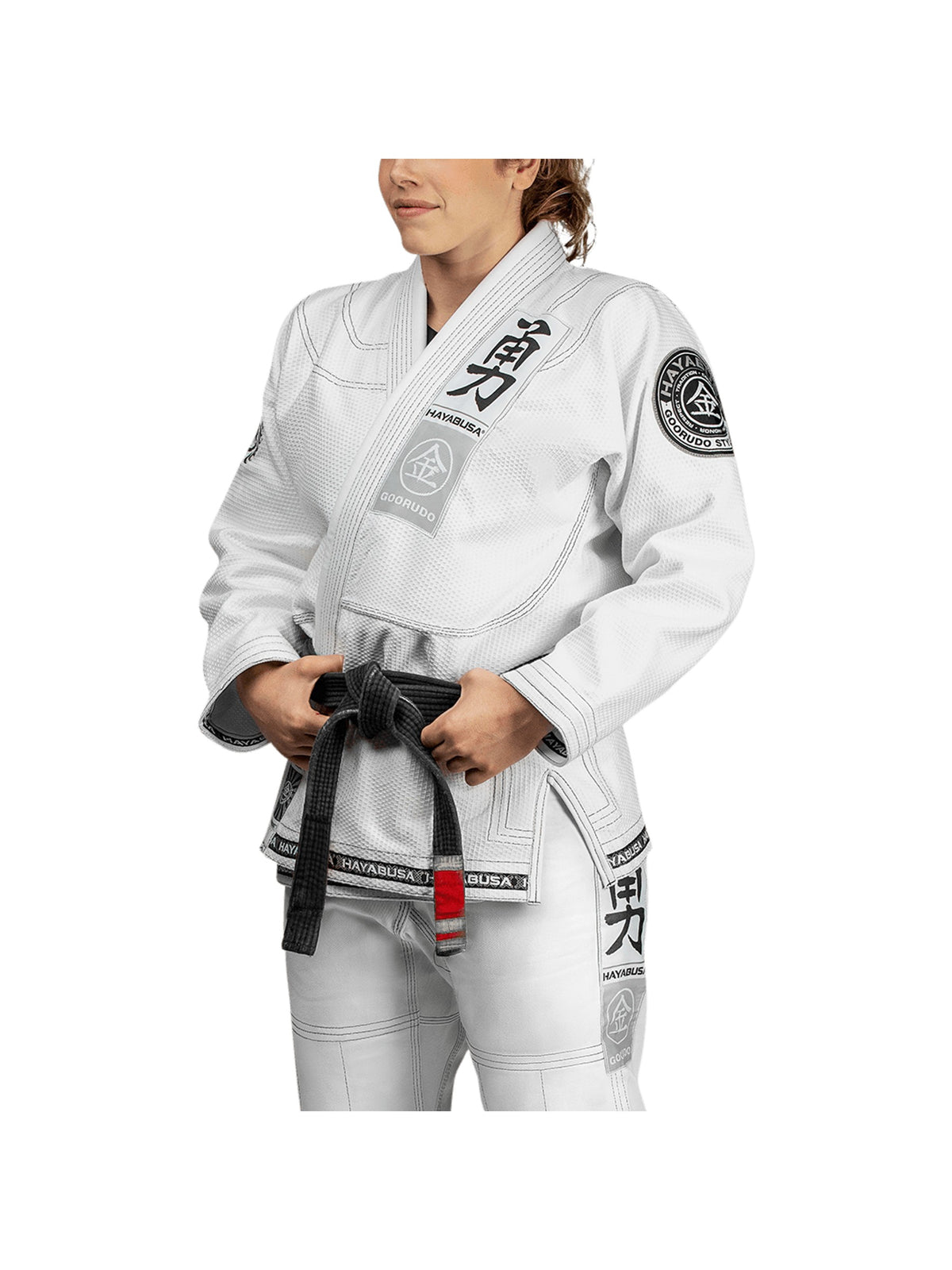 Hayabusa Goorudo 3 Gold Weave Jiu-Jitsu Gi, white, image 5