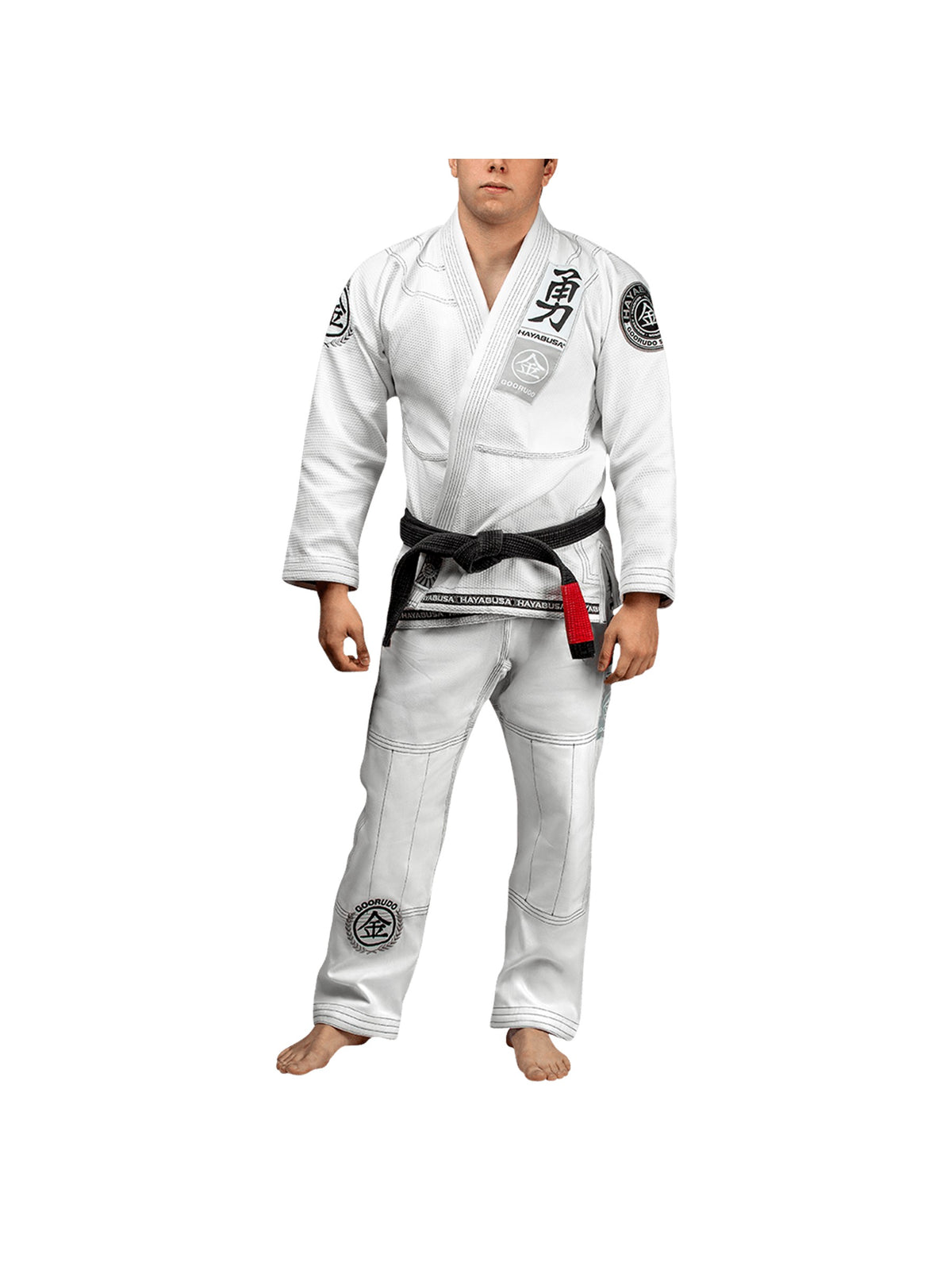 Hayabusa Goorudo 3 Gold Weave Jiu-Jitsu Gi, white, image 3