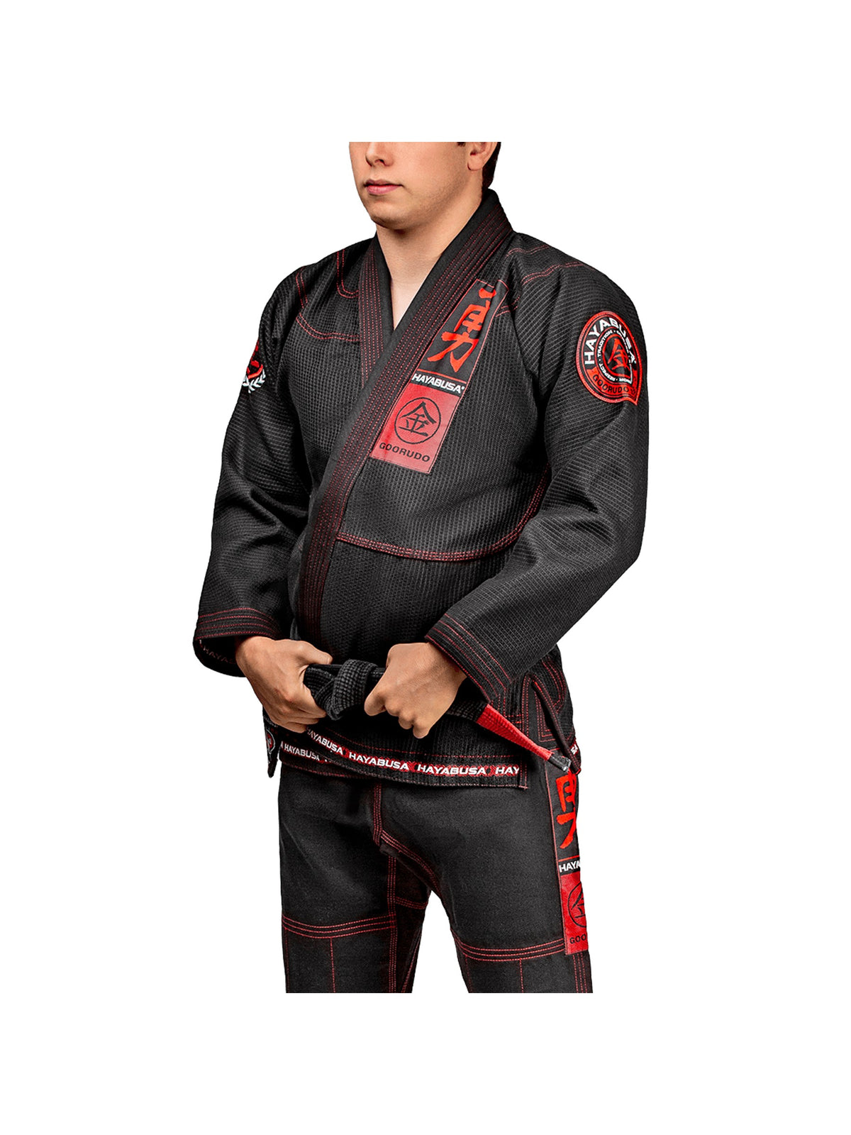 Hayabusa Goorudo 3 Gold Weave Jiu-Jitsu Gi, black, main image