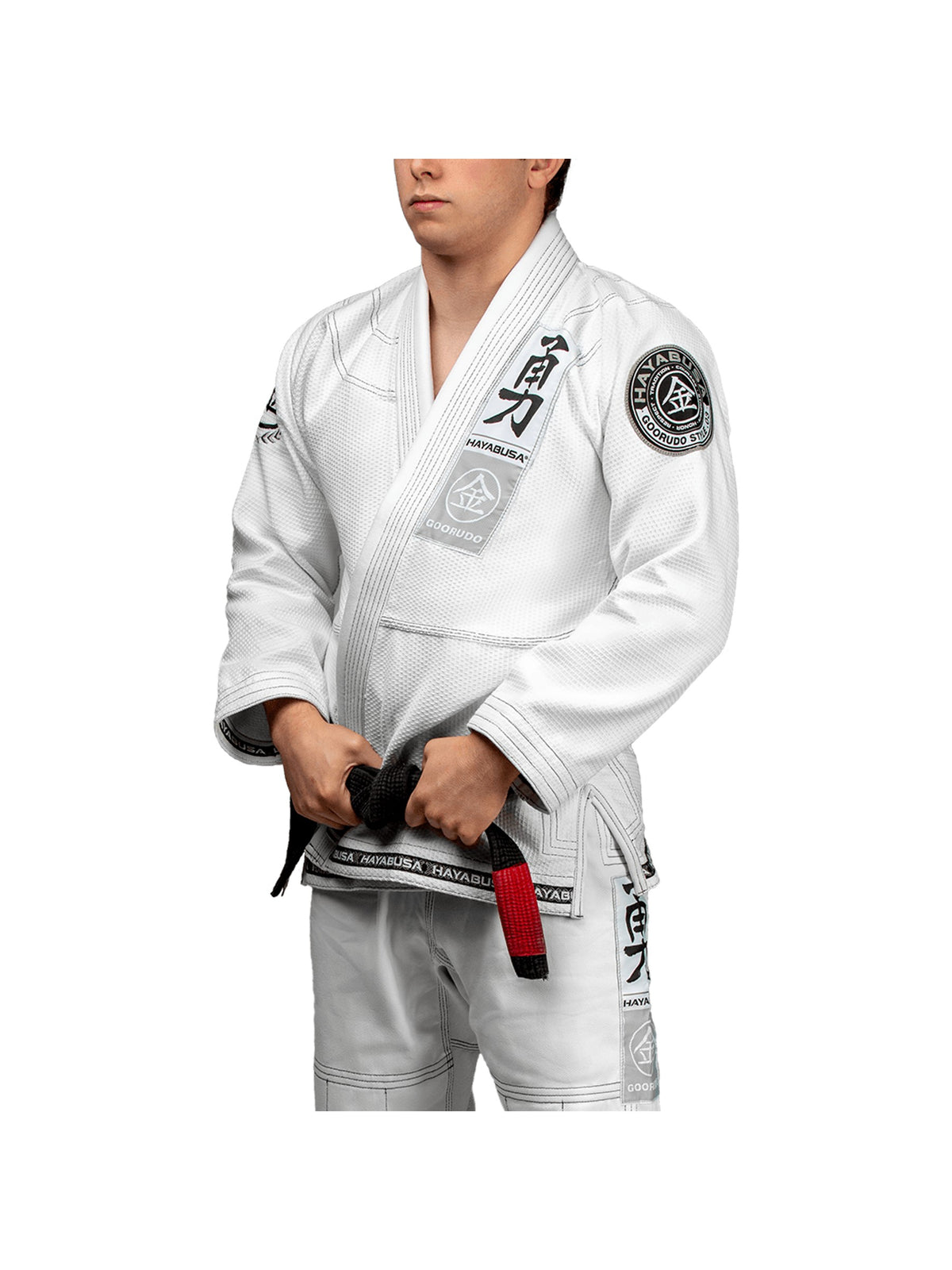 Hayabusa Goorudo 3 Gold Weave Jiu-Jitsu Gi, white, main image