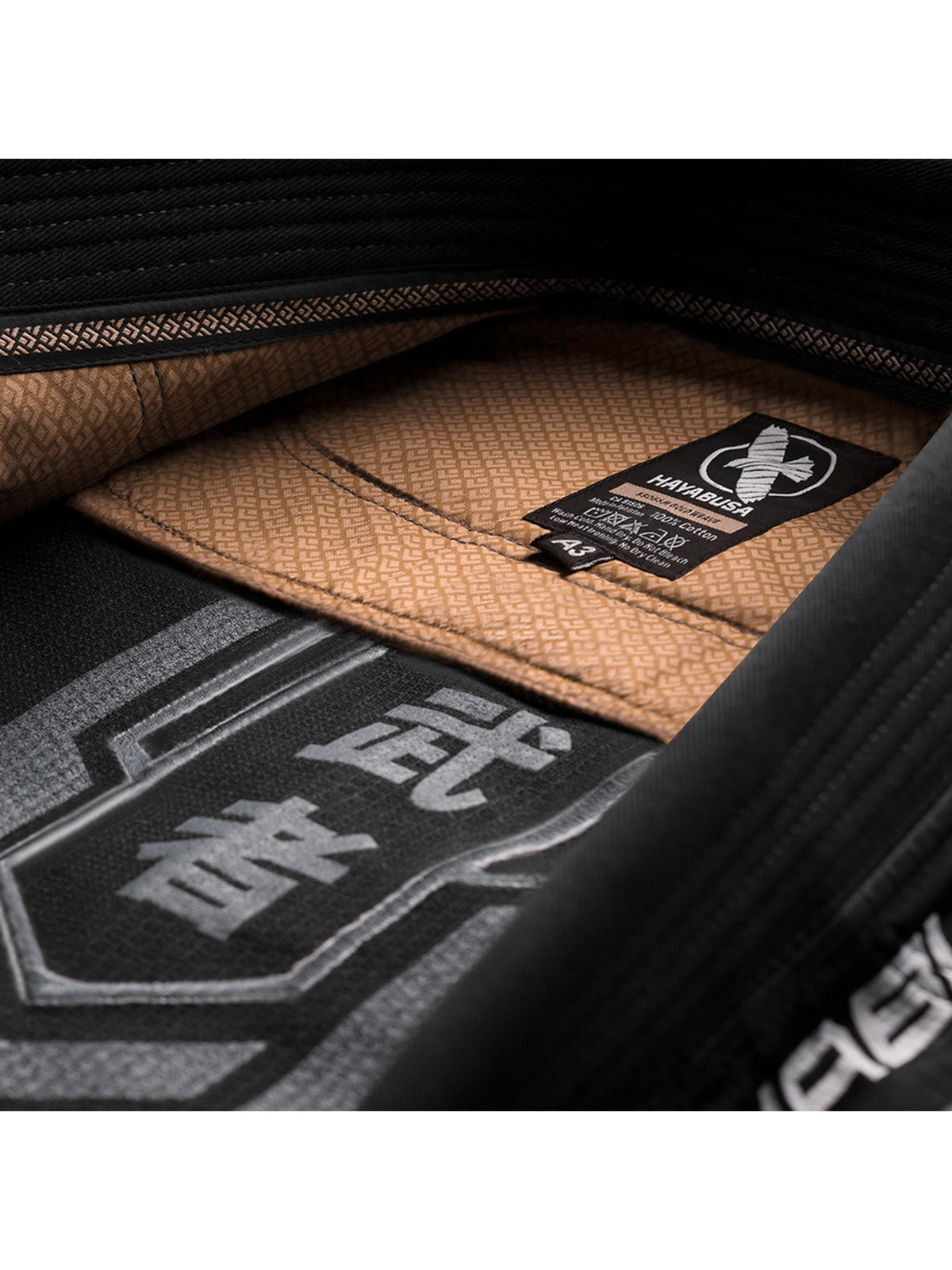 Hayabusa Warrior Gold Weave Jiu-Jitsu Gi, black, image 6