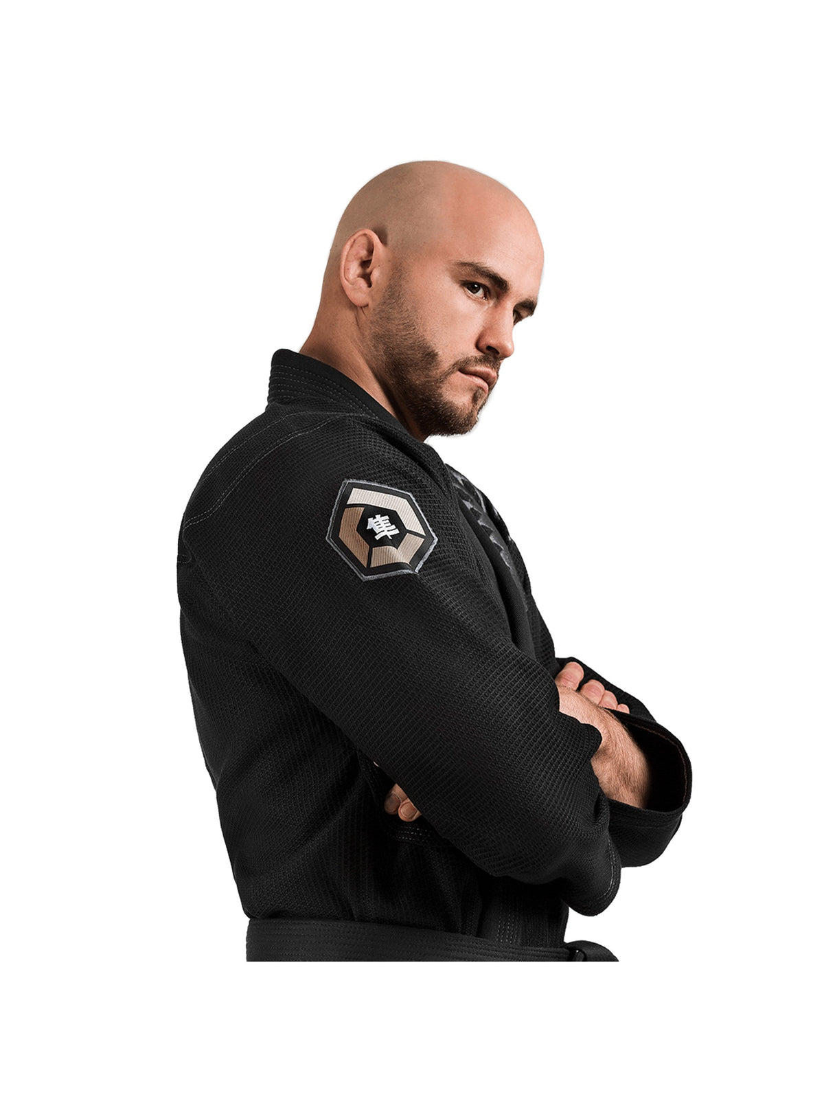 Hayabusa Warrior Gold Weave Jiu-Jitsu Gi, black, image 4