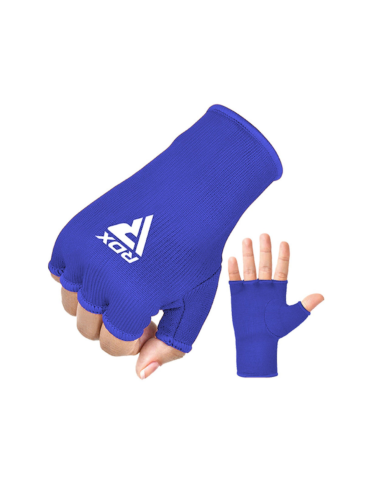RDX HI Inner Gloves Hand Wraps, blue, feature graphic
