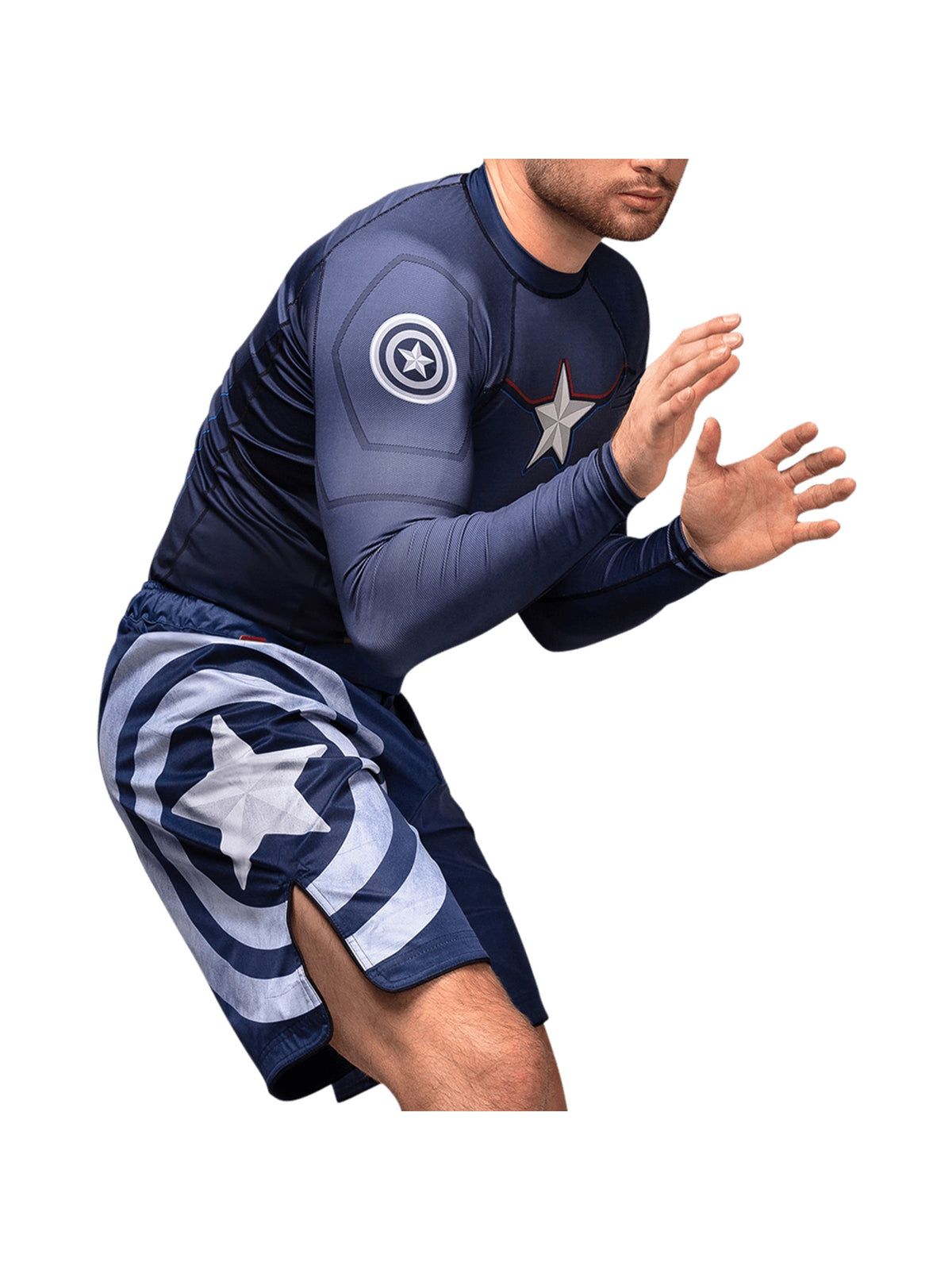 Marvel's Captain America Fight Shorts, blue, image 5