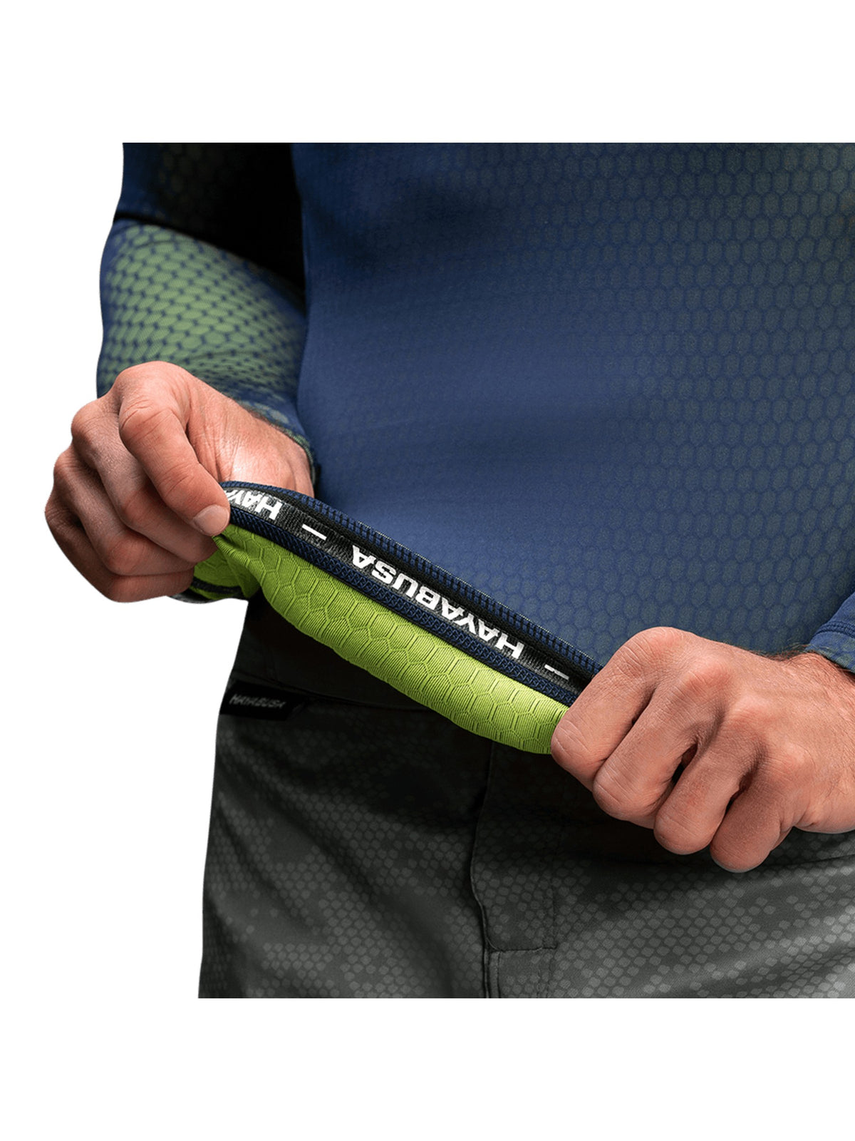 Hayabusa Fusion Long Sleeve Rash Guard, blue/green, image 5