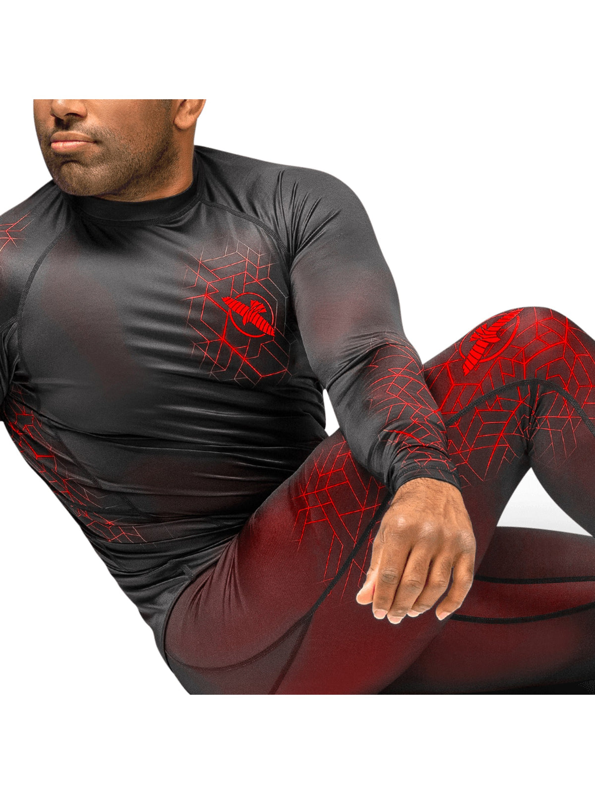 Hayabusa Geo Jiu-Jitsu Spats, red, image 4