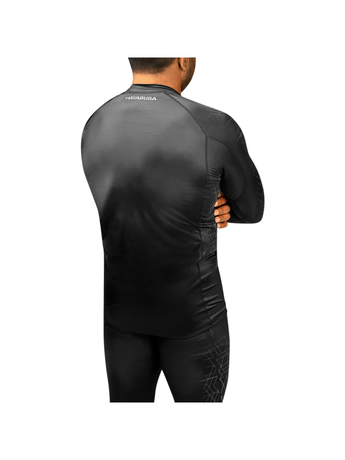 Hayabusa Geo Long Sleeve Rash Guard, grey, image 2