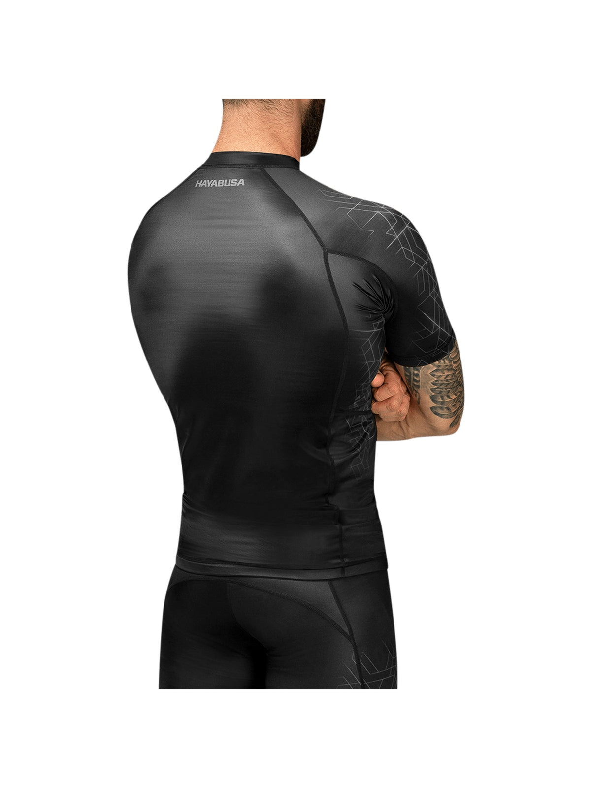 Hayabusa Geo Short Sleeve Rash Guard, grey, image 2