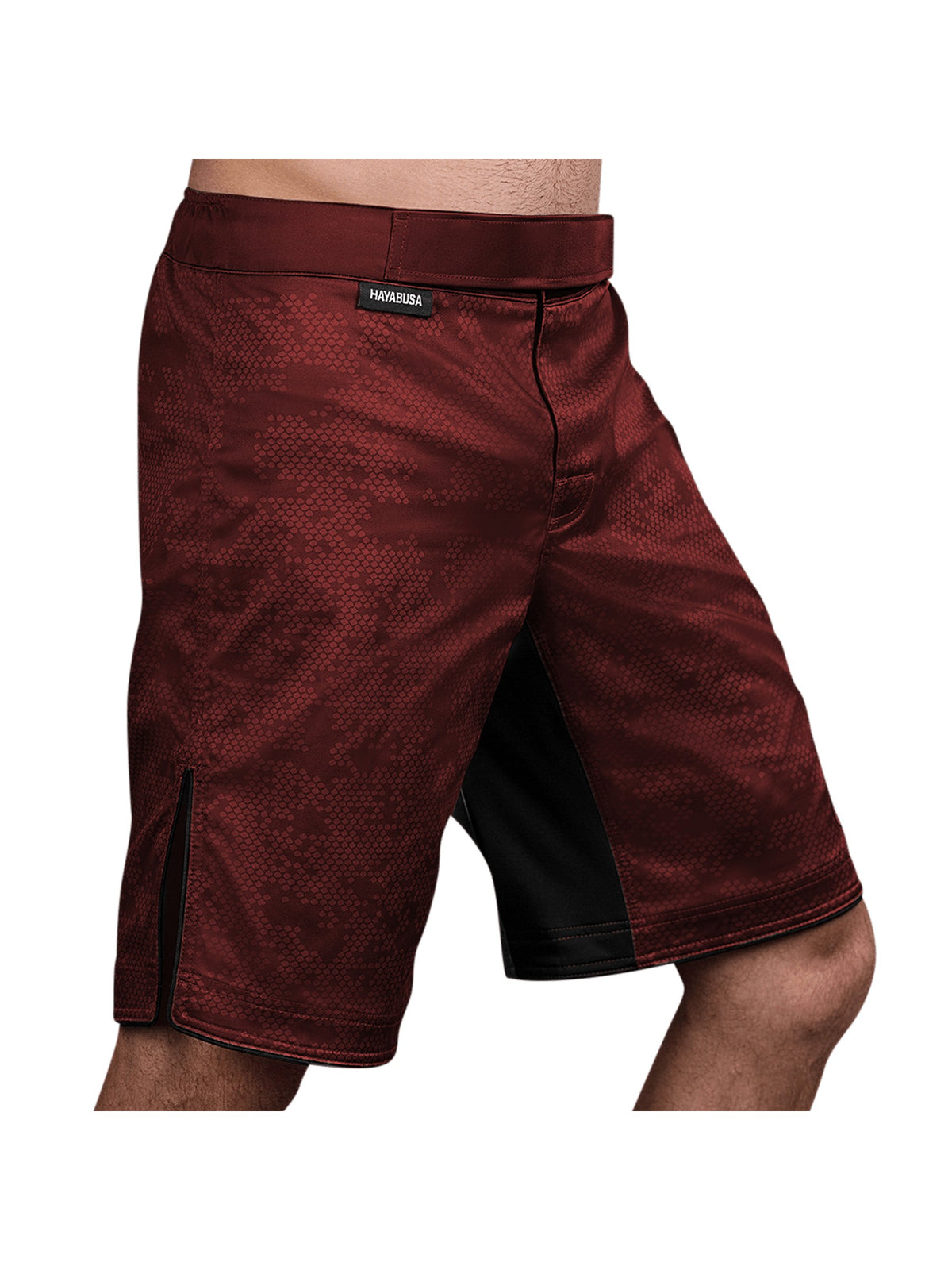 Hayabusa Hexagon MMA Shorts, burgundy, image 2