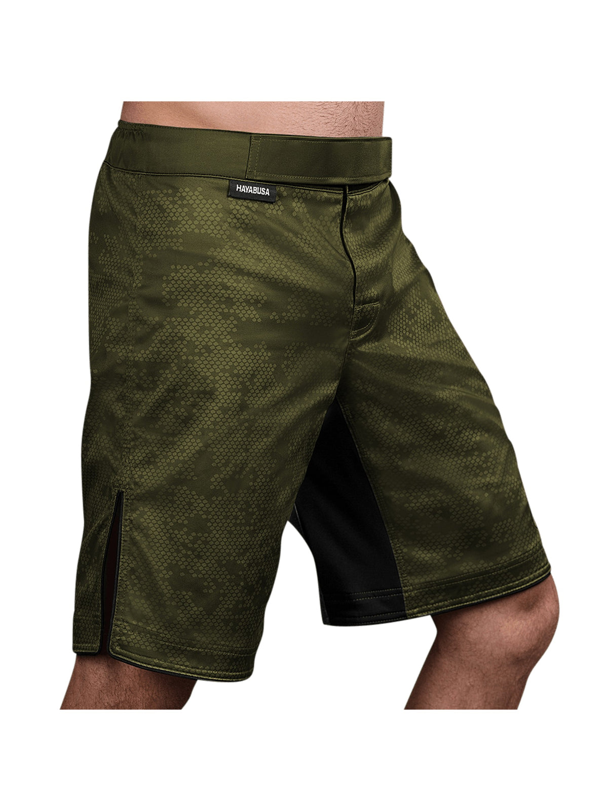 Hayabusa Hexagon MMA Shorts, green, image 2