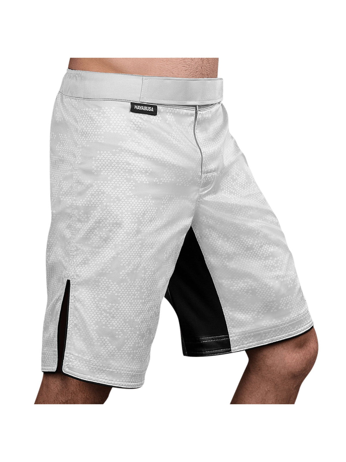 Hayabusa Hexagon MMA Shorts, white, image 2