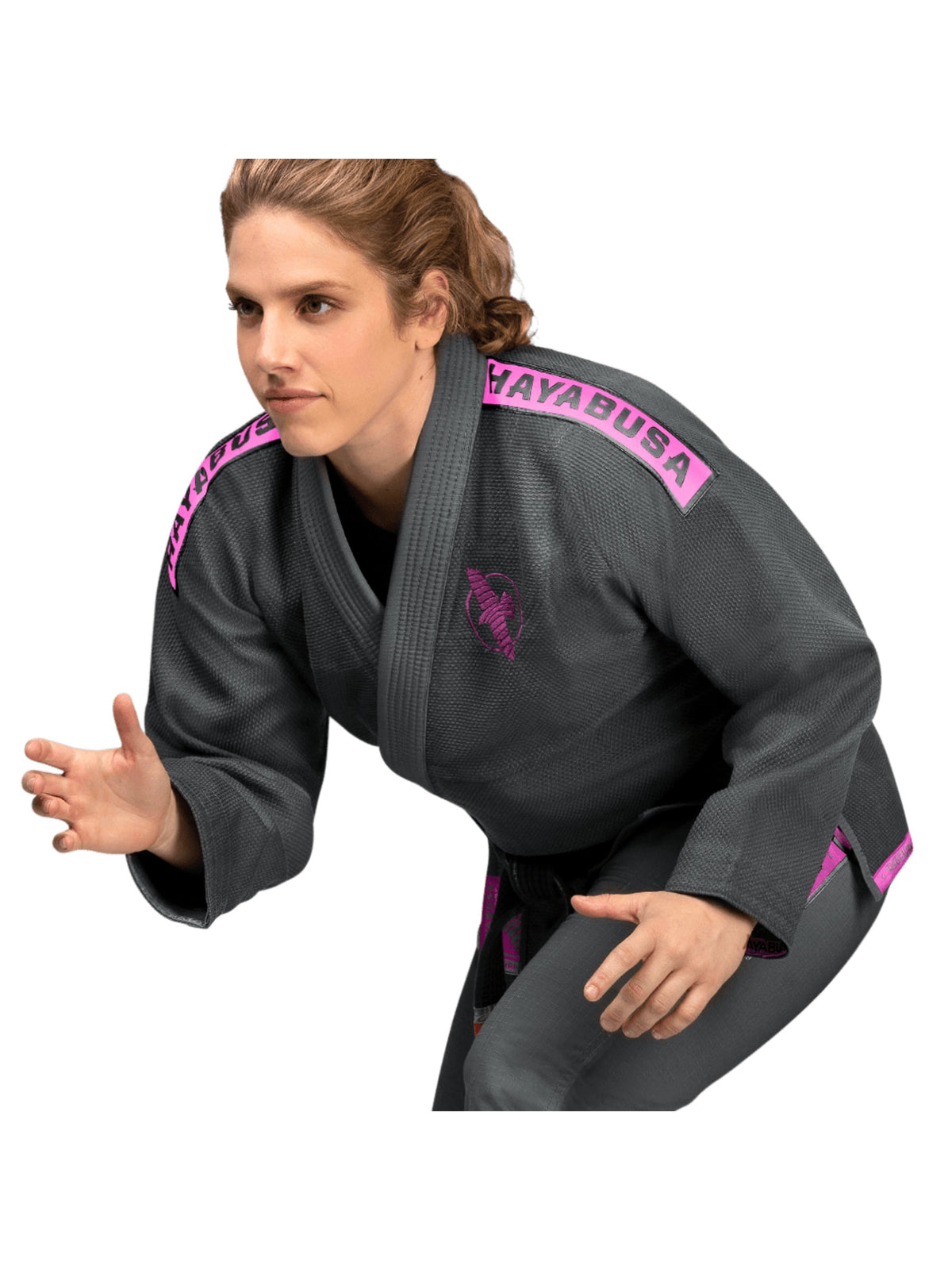 Hayabusa Lightweight Jiu-Jitsu Gi, grey/pink, image 4