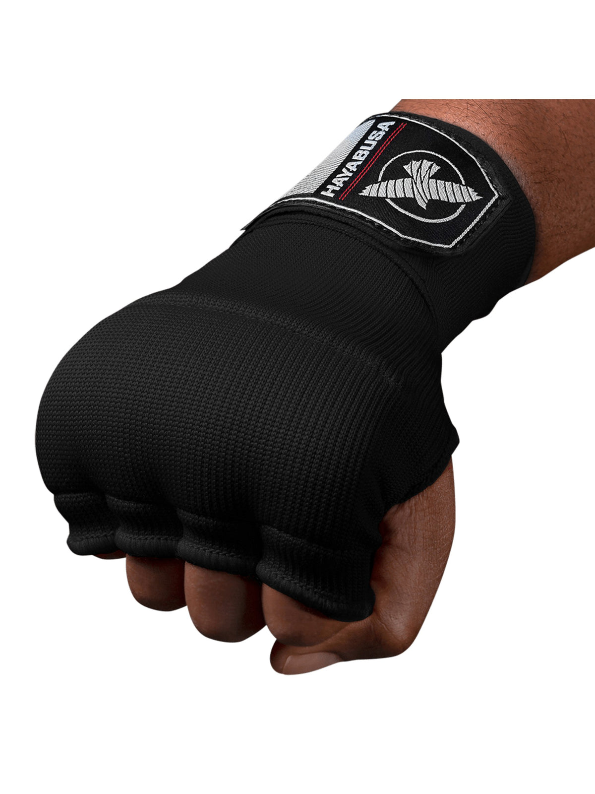 Hayabusa Quick Gel Hand Wraps – Black Fist View