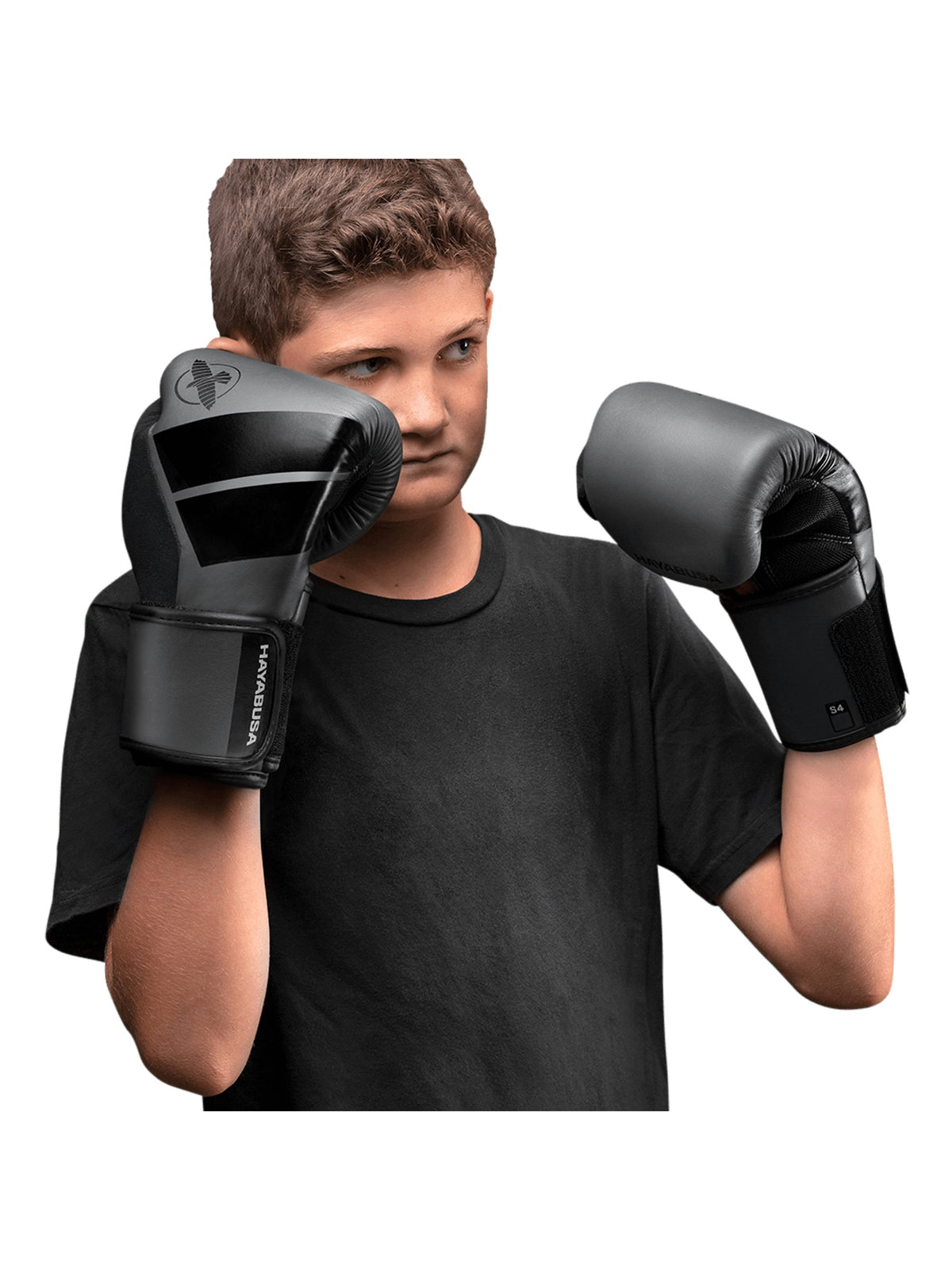 Hayabusa S4 Youth Boxing Gloves, charcoal, image 4