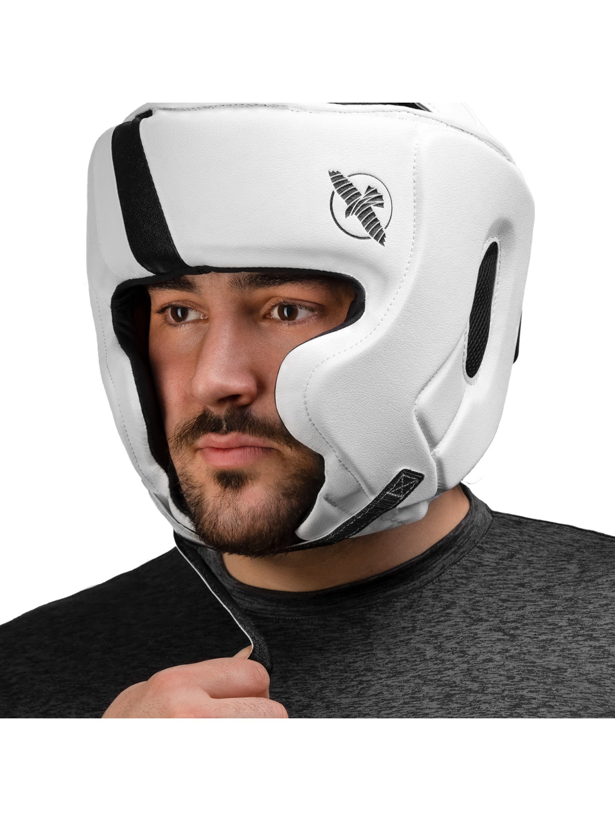 Hayabusa T3 Boxing Headgear – White Strap View