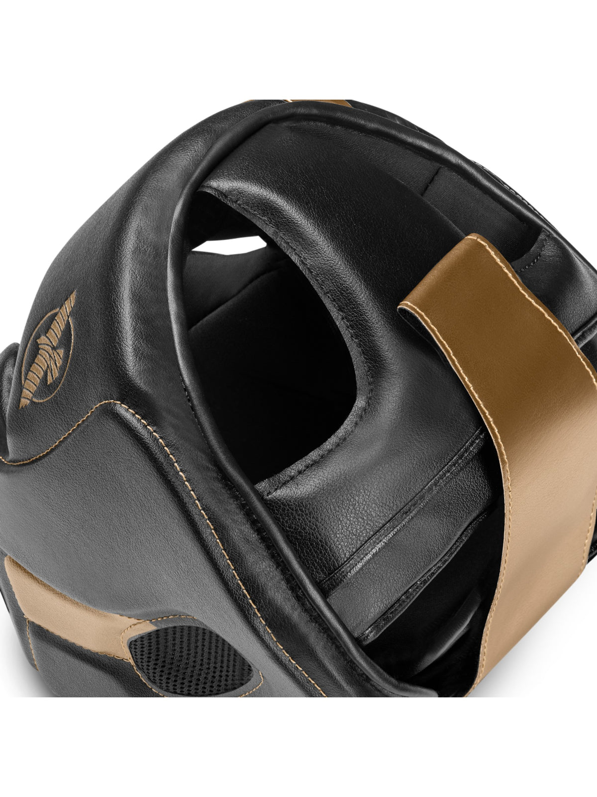 Hayabusa T3 Boxing Headgear, black/gold, image 3