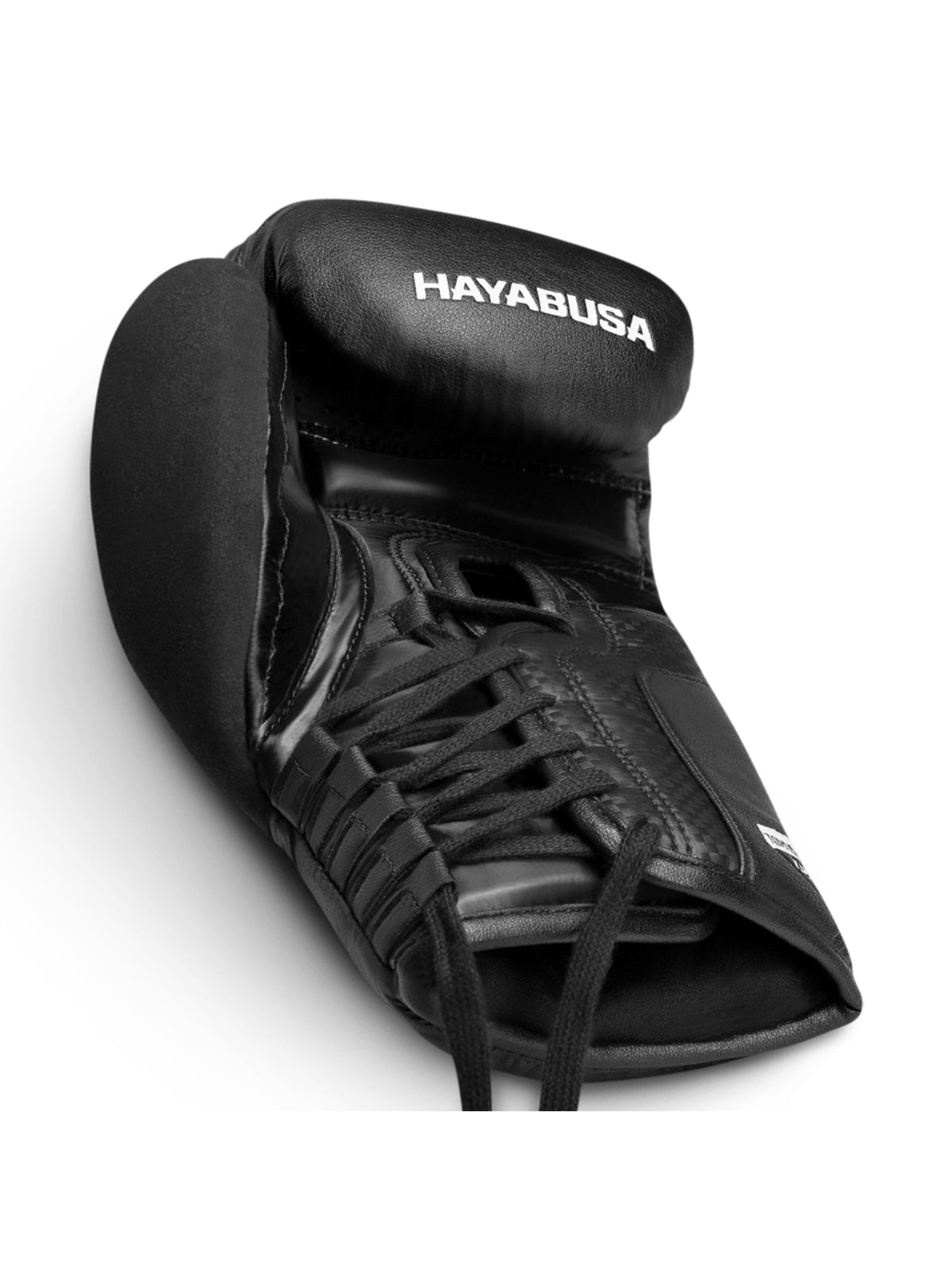 Hayabusa T3 Lace Up Boxing Gloves, black, image 2