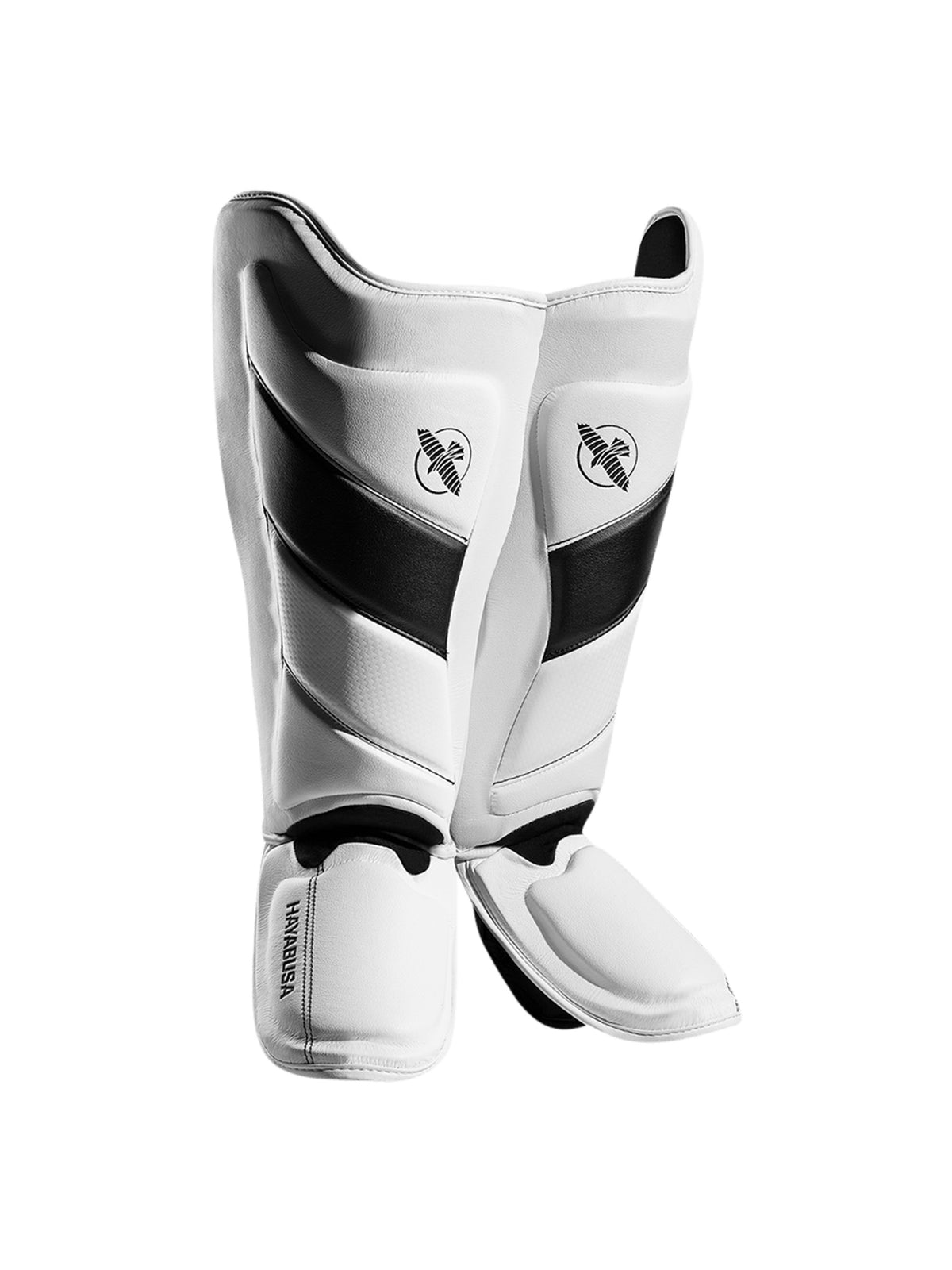 Hayabusa T3 Striking Shin Guards, white/black, main image