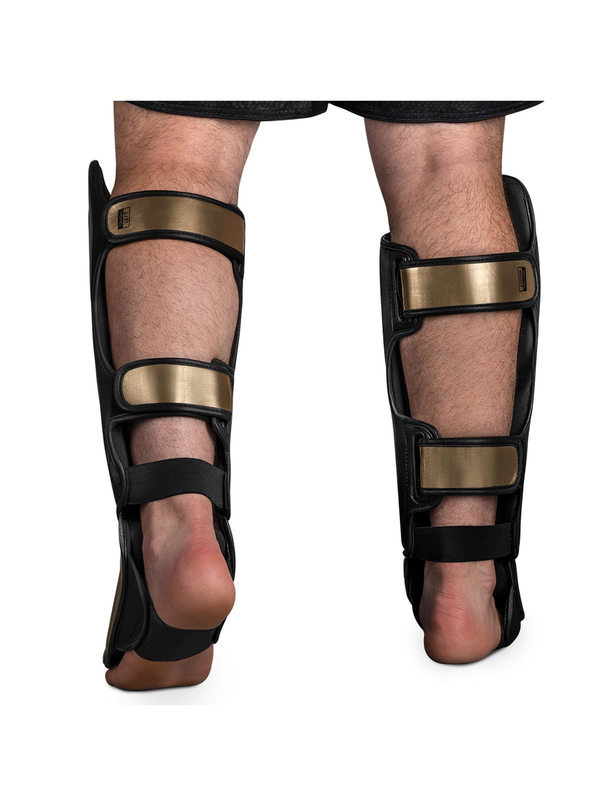 Hayabusa T3 Striking Shin Guards, black/gold, image 3