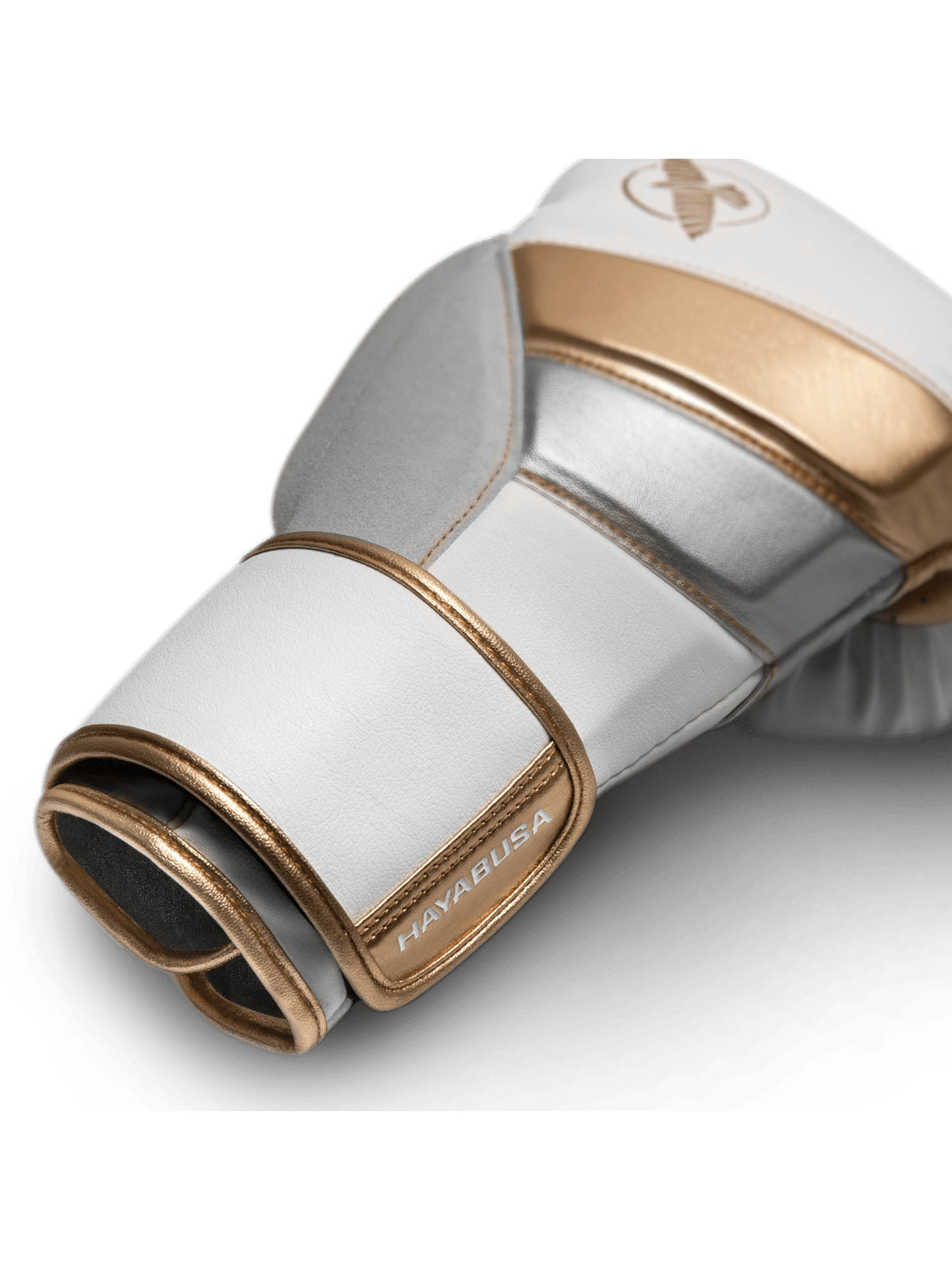 Hayabusa T3 Boxing Gloves, white/gold, image 6