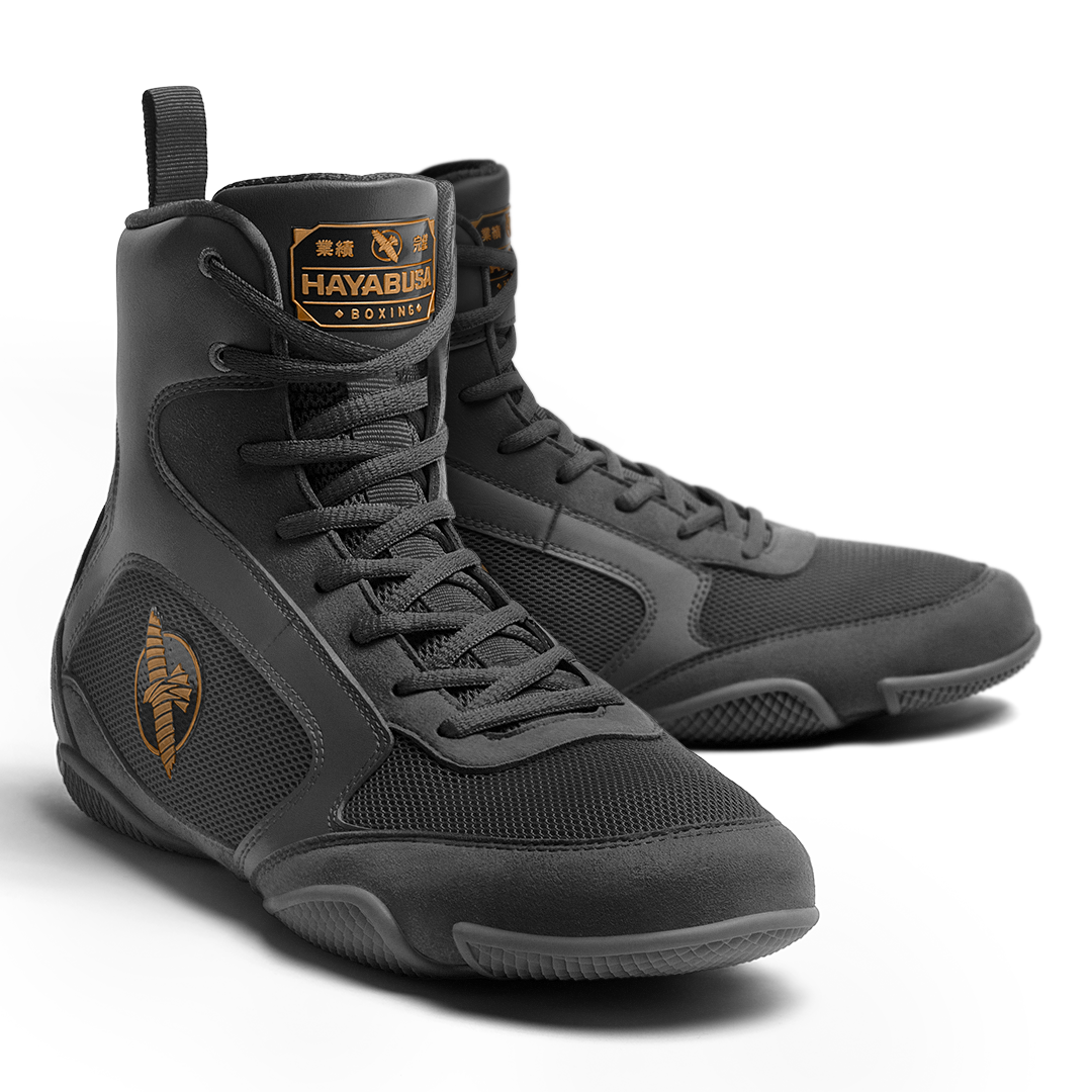 Hayabusa Pro Boxing Shoes – Black Main Shot