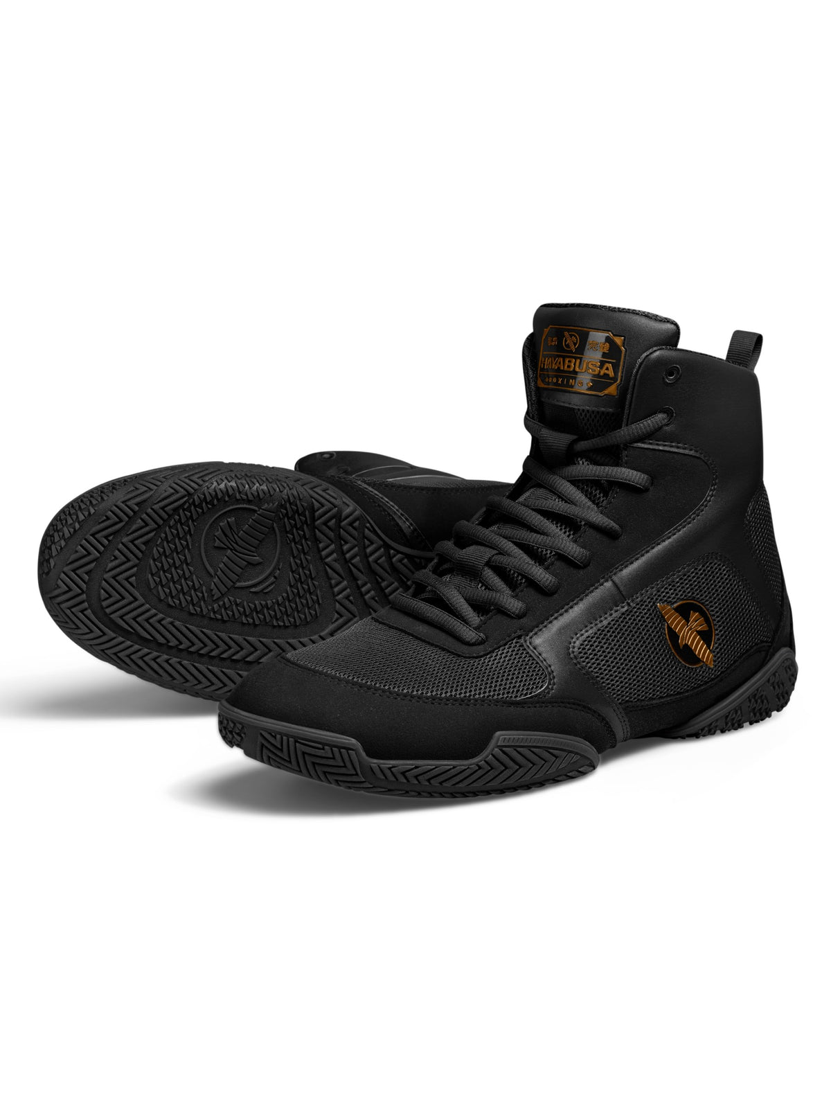 Hayabusa Pro Boxing Shoes, black, main image