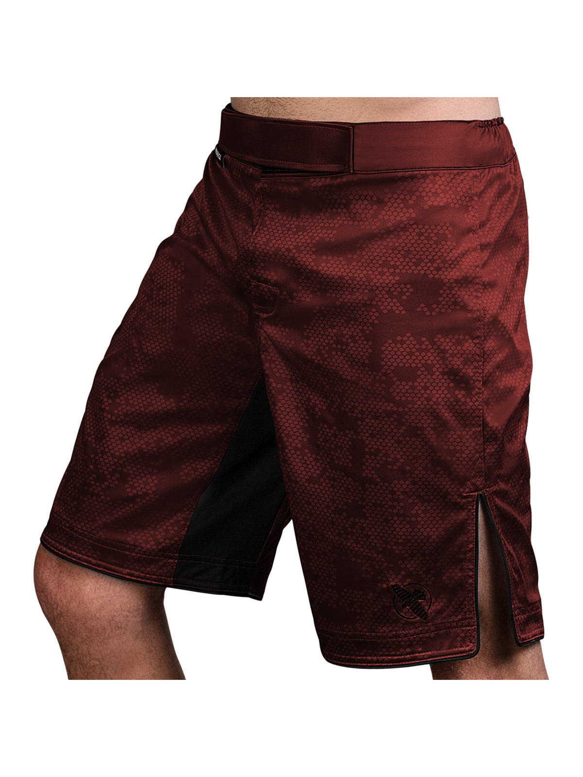 Hayabusa Hexagon MMA Shorts, burgundy, main image