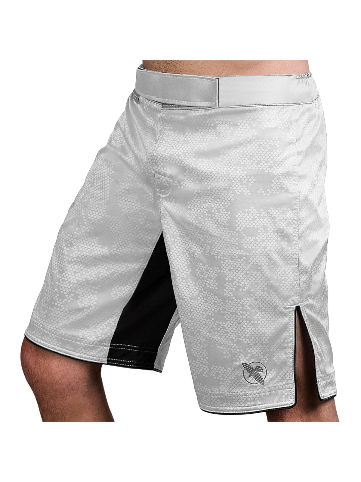 Hayabusa Hexagon MMA Shorts, white, main image