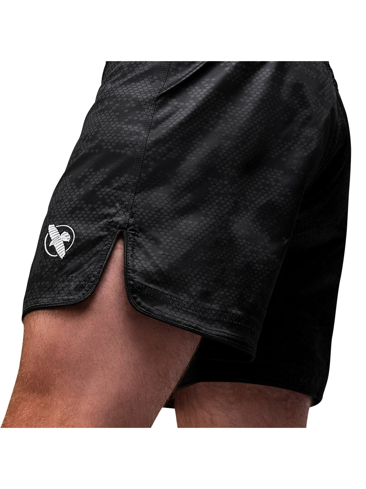Hayabusa Hex Mid-Thigh MMA Shorts, black, image 3