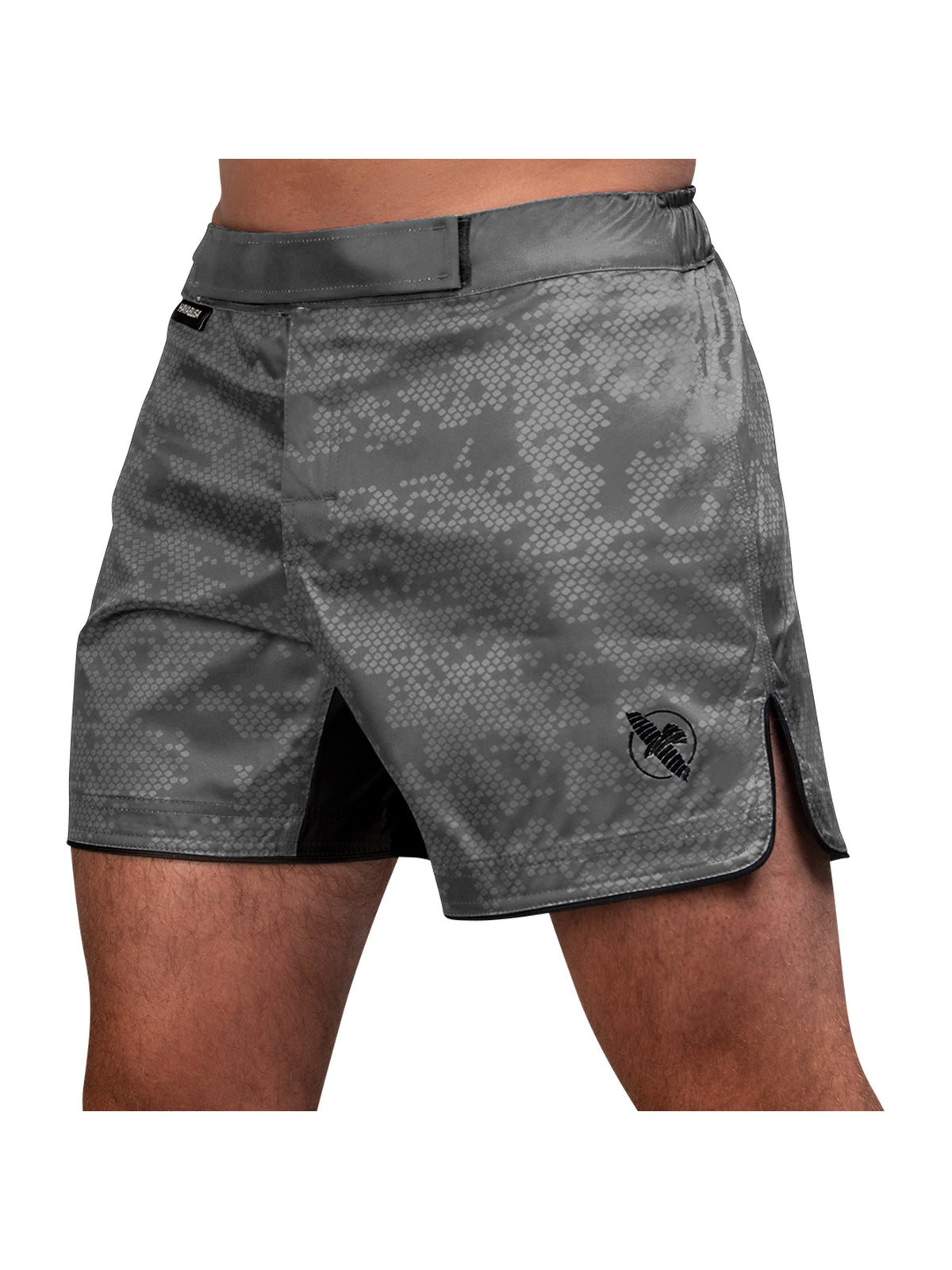 Hayabusa Hex Mid-Thigh MMA Shorts, grey, main image