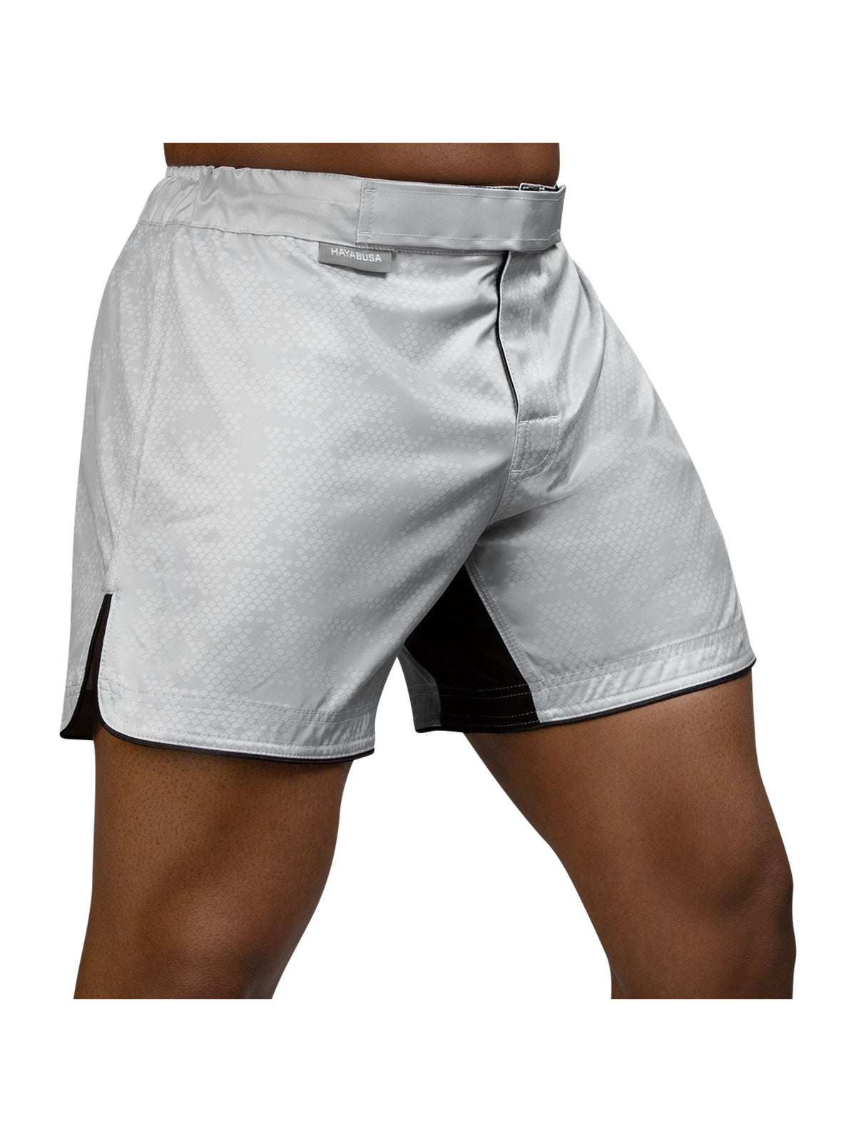 Hayabusa Hex Mid-Thigh MMA Shorts, white, image 2