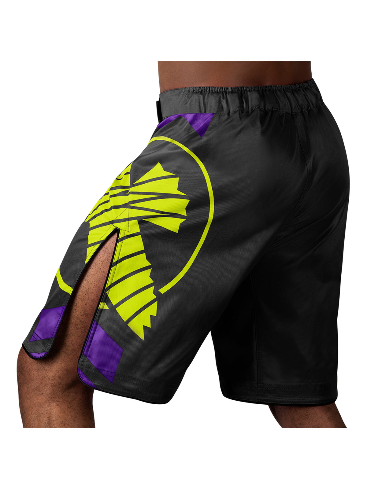 Hayabusa Icon MMA Shorts, black/neon, image 3