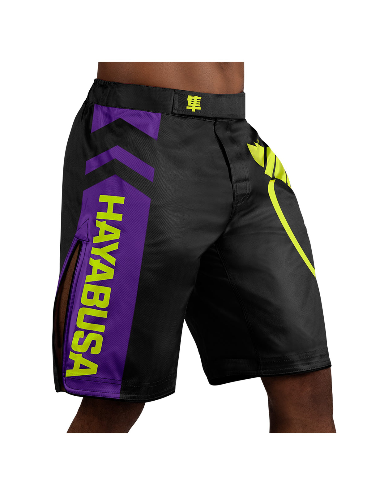 Hayabusa Icon MMA Shorts, black/neon, image 2