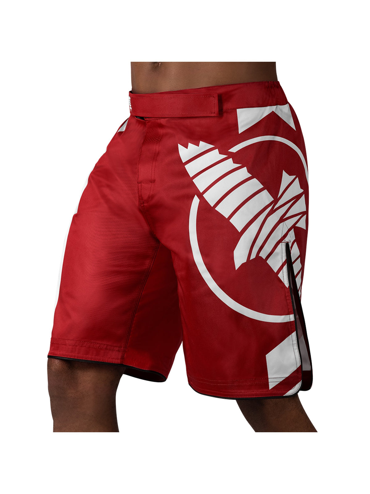 Hayabusa Icon MMA Shorts, red/white, main image