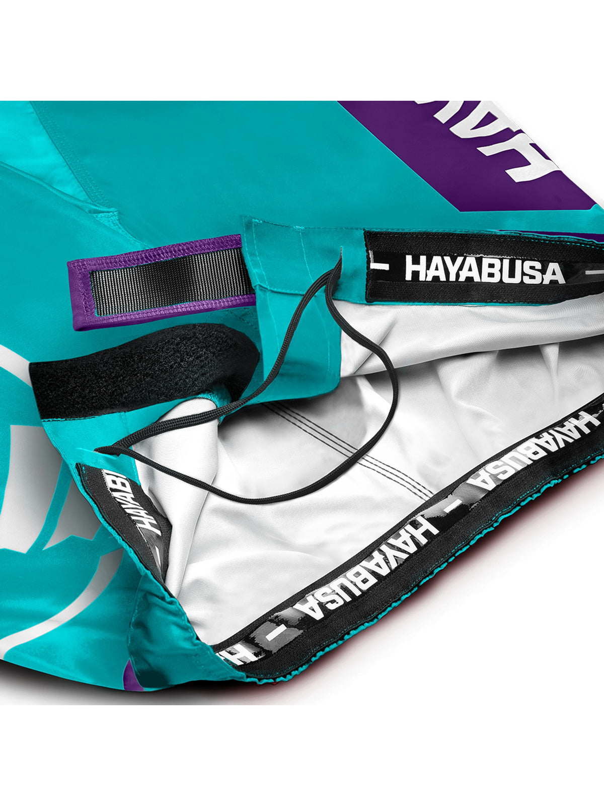 Hayabusa Icon MMA Shorts, teal/white, image 5