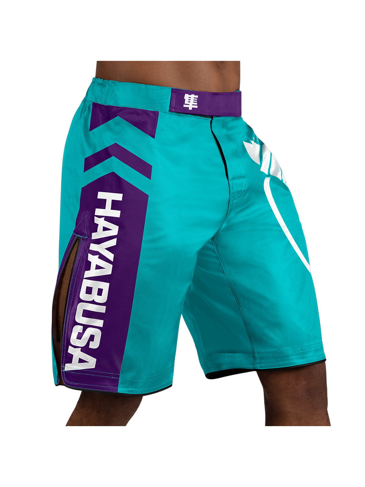 Hayabusa Icon MMA Shorts, teal/white, image 2