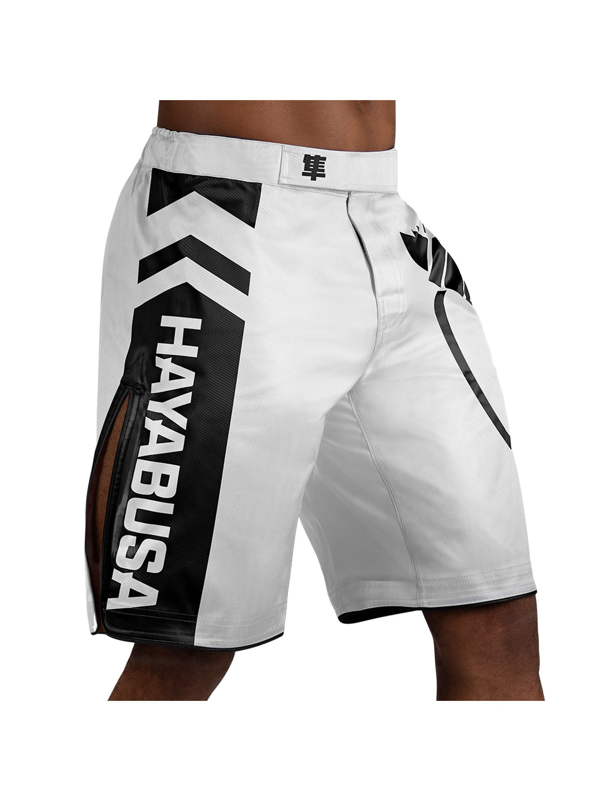 Hayabusa Icon MMA Shorts, white/black, image 2