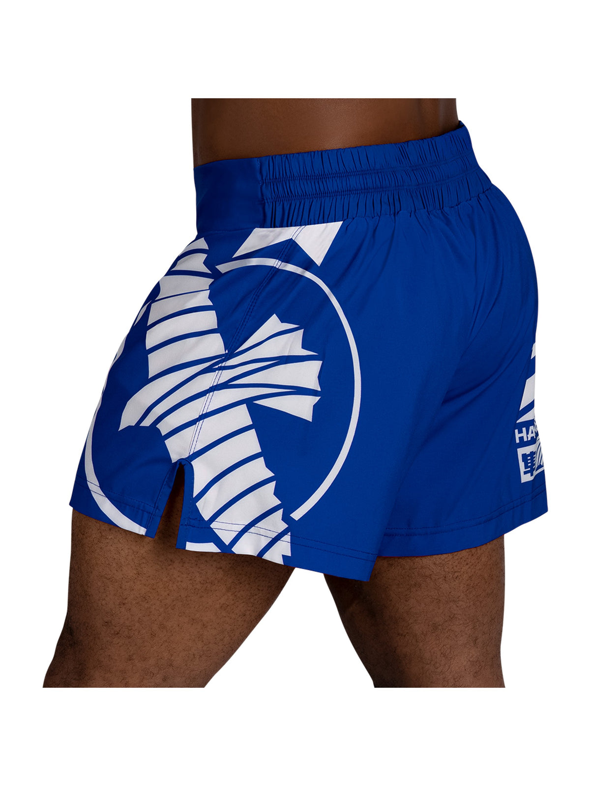 Hayabusa Icon Kickboxing Shorts, blue/white, image 3