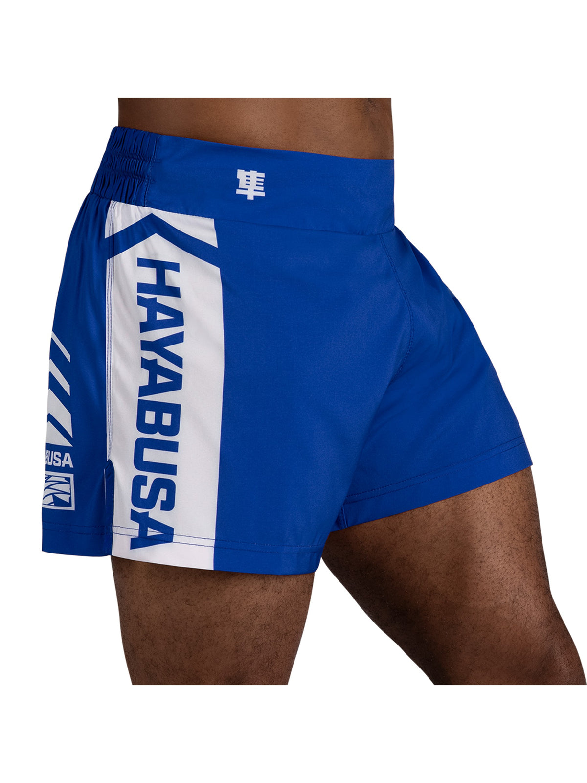 Hayabusa Icon Kickboxing Shorts, blue/white, image 2