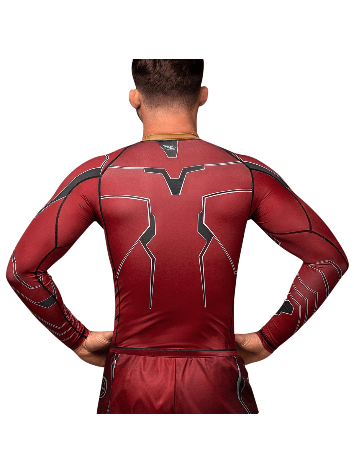 Marvel's Iron Man Long Sleeve Rash Guard, red, image 2