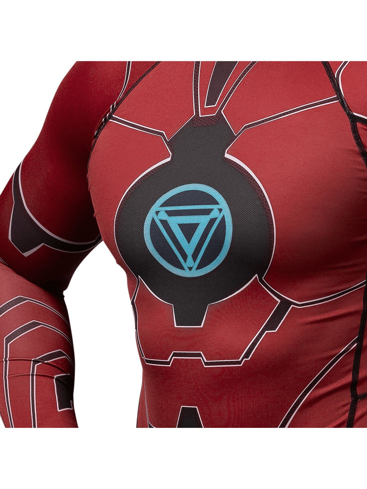 Hayabusa Marvel Iron Man Long Sleeve Rash Guard – Chest Detail