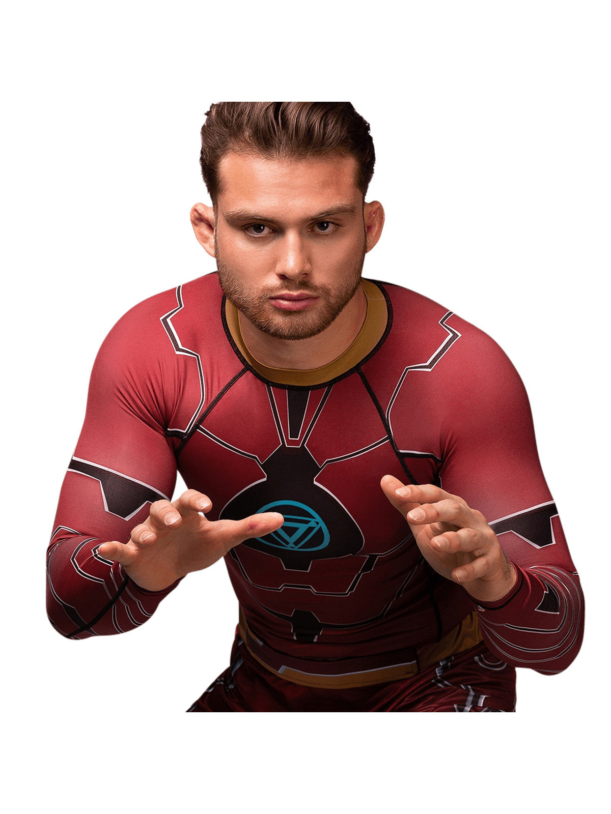 Marvel's Iron Man Long Sleeve Rash Guard, red, image 5