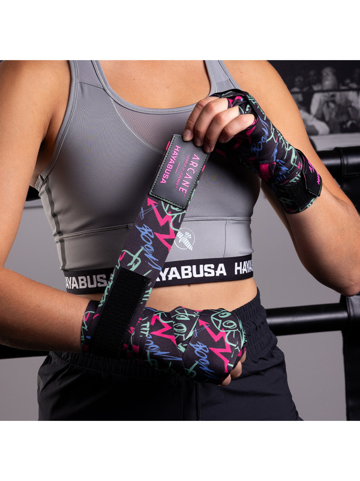 Arcane: League of Legends Hand Wraps, jinx graffiti, image 6