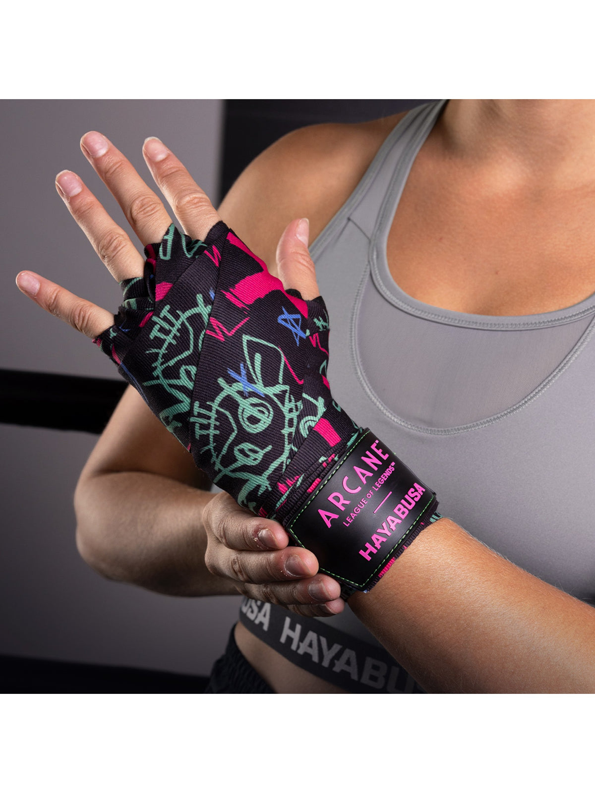 Arcane: League of Legends Hand Wraps, jinx graffiti, image 5