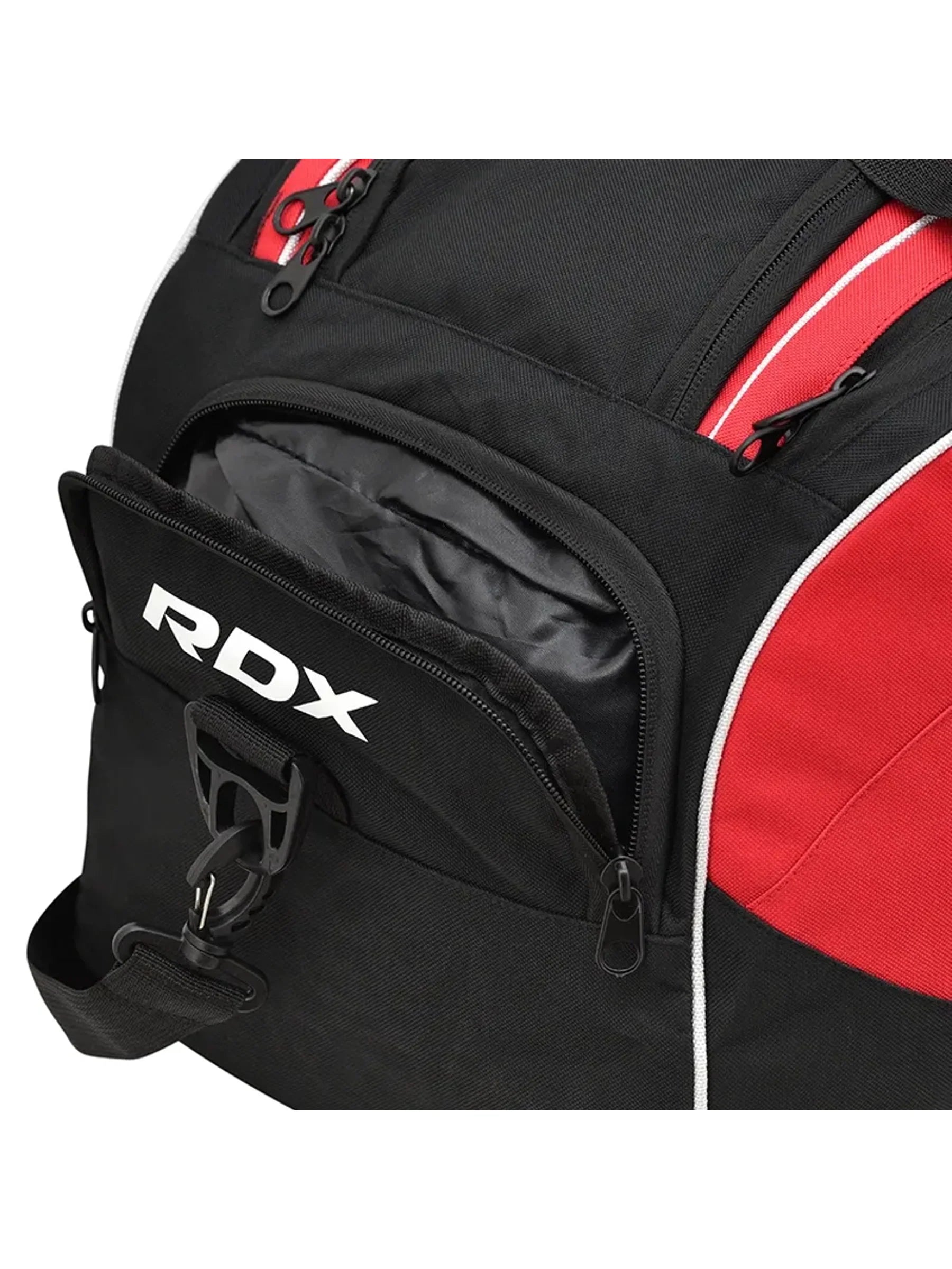 RDX R1 Gym Duffel Bag with Backpack Straps - Black/Red