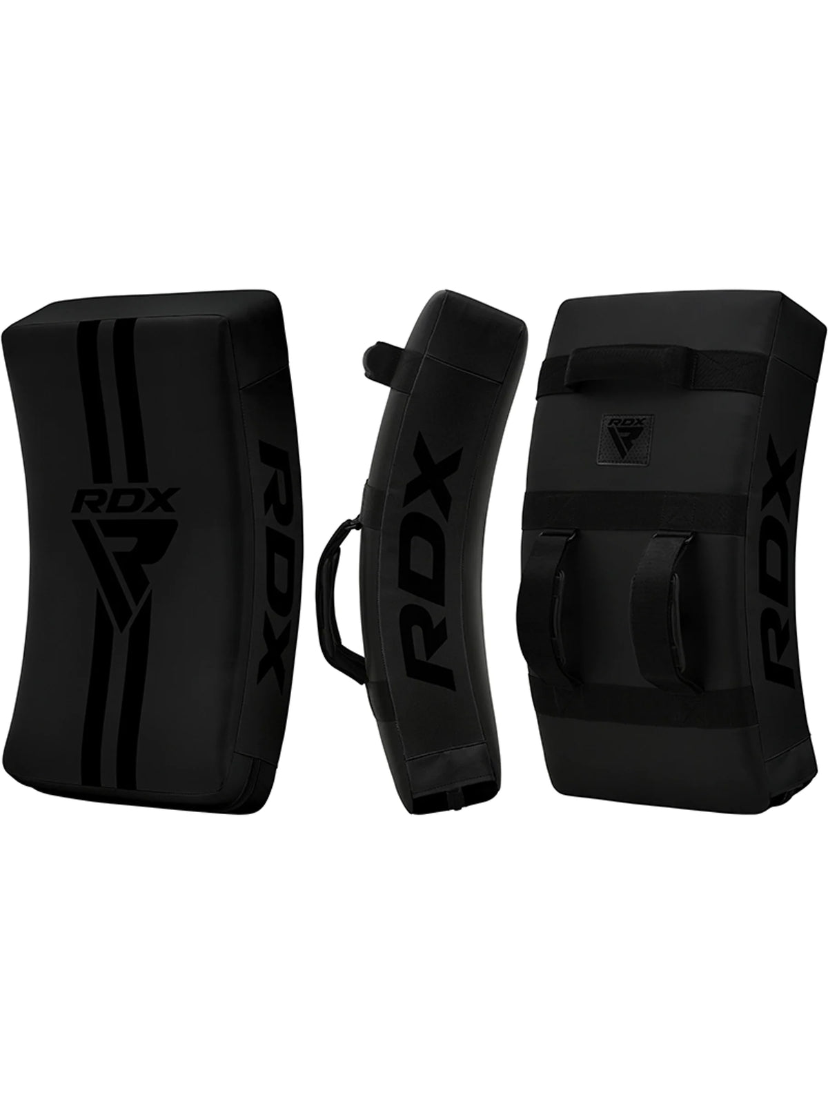 RDX T1 Curved Kick Shield, full-black, feature graphic