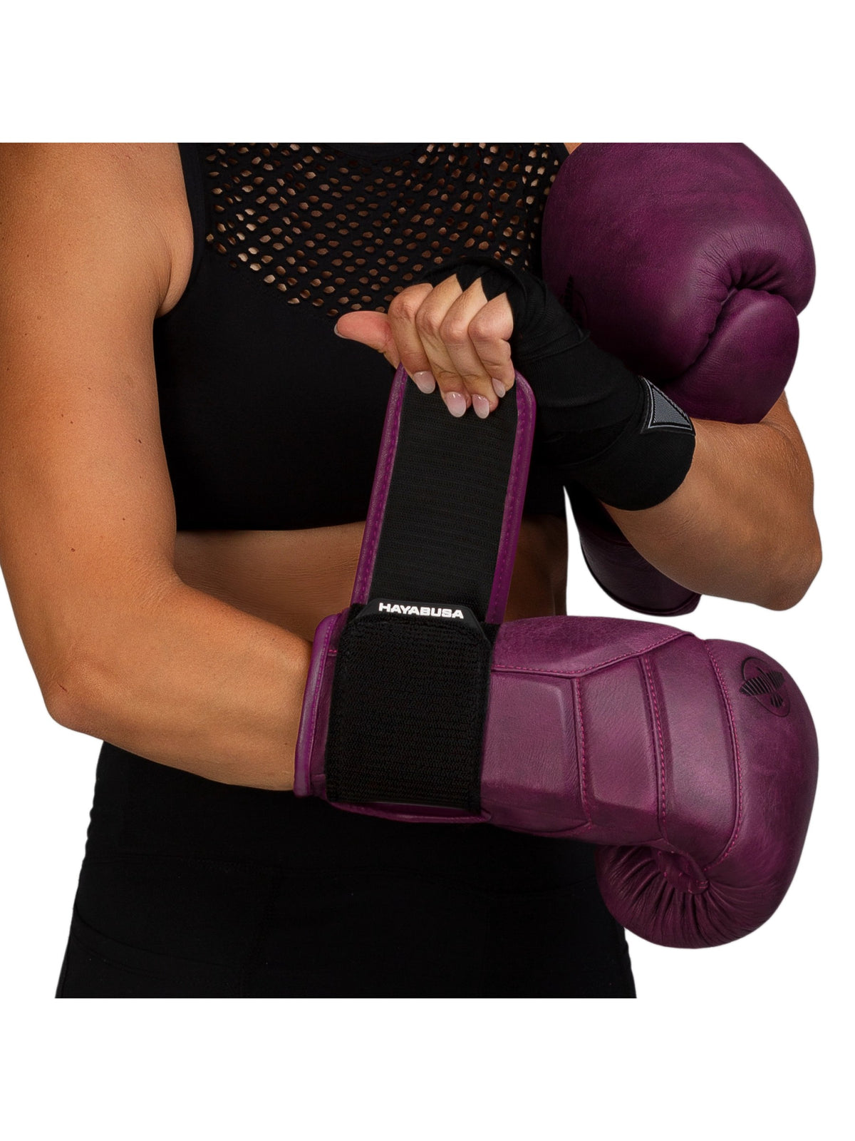 Hayabusa T3 LX Boxing Gloves, wine, image 4