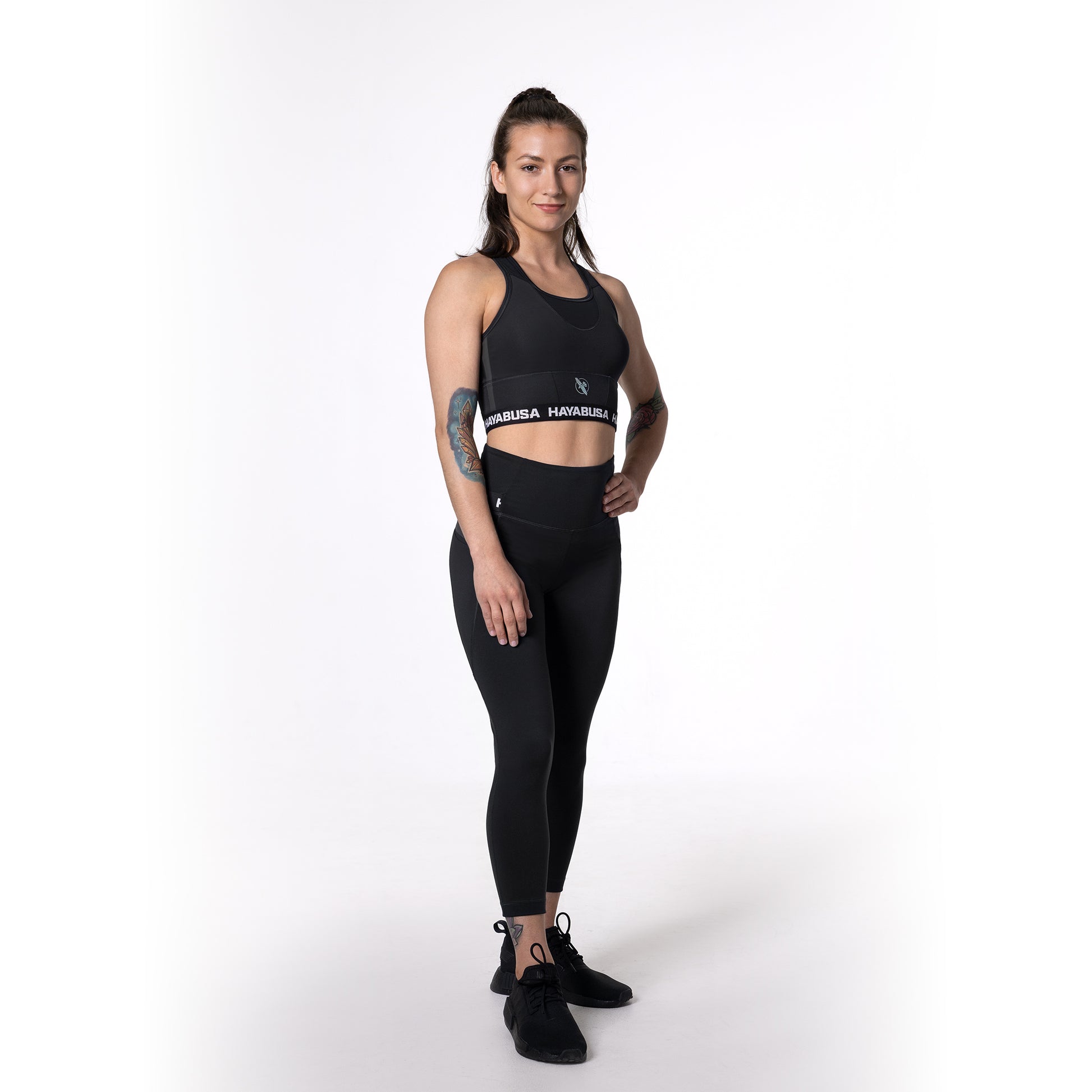 Hayabusa Women's High Rise 3/4 Leggings – Black Lifestyle